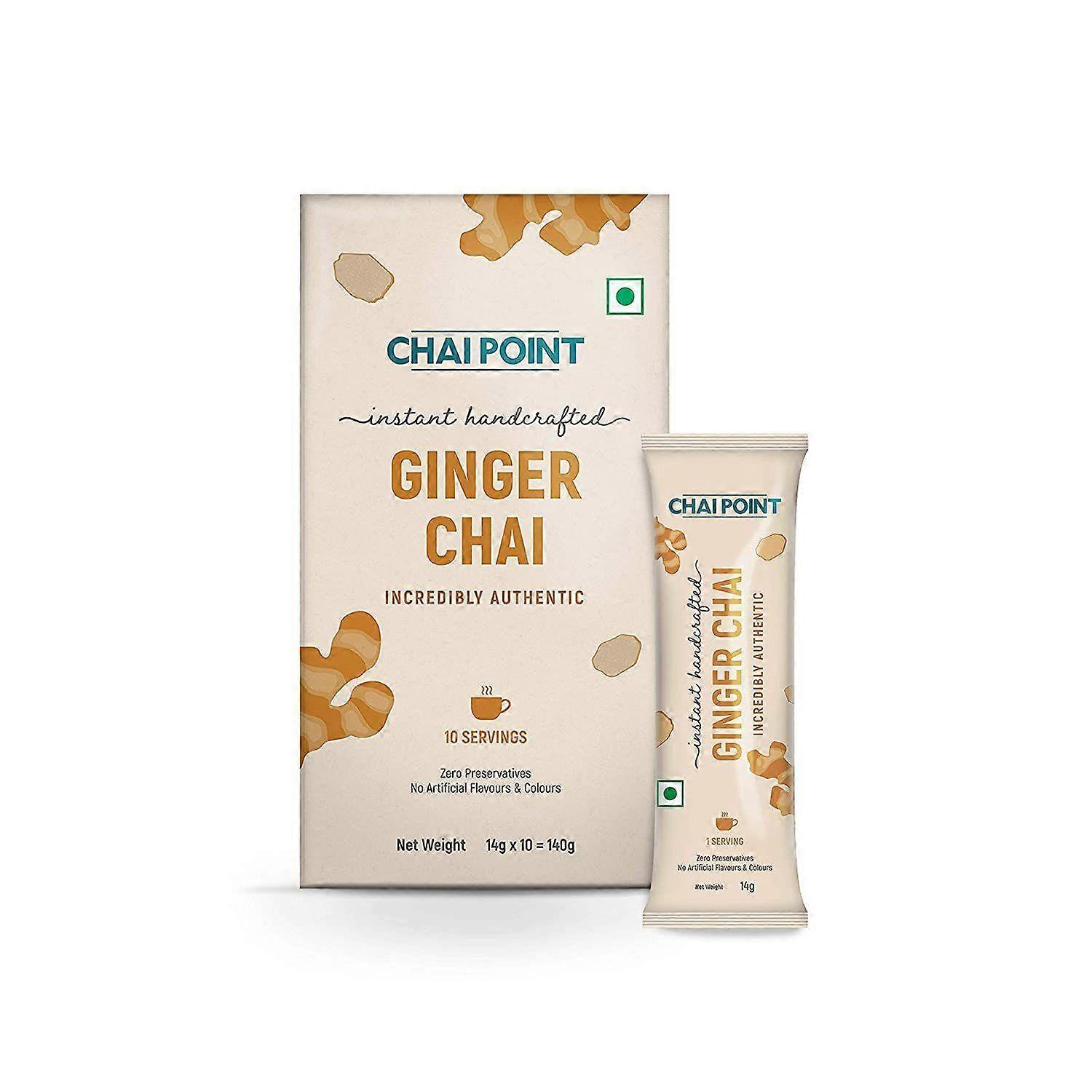 Растворимый Чай с Имбирем (10 пак, 14 г), Instant Ginger Tea,  Chai Point