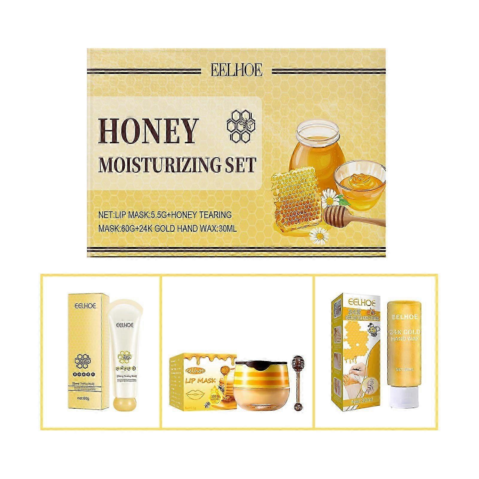 Eelhoe Honey Series Moisturizing Exfoliating Set For Cleansing The Skin, Gentle Exfoliating And Moisturizing