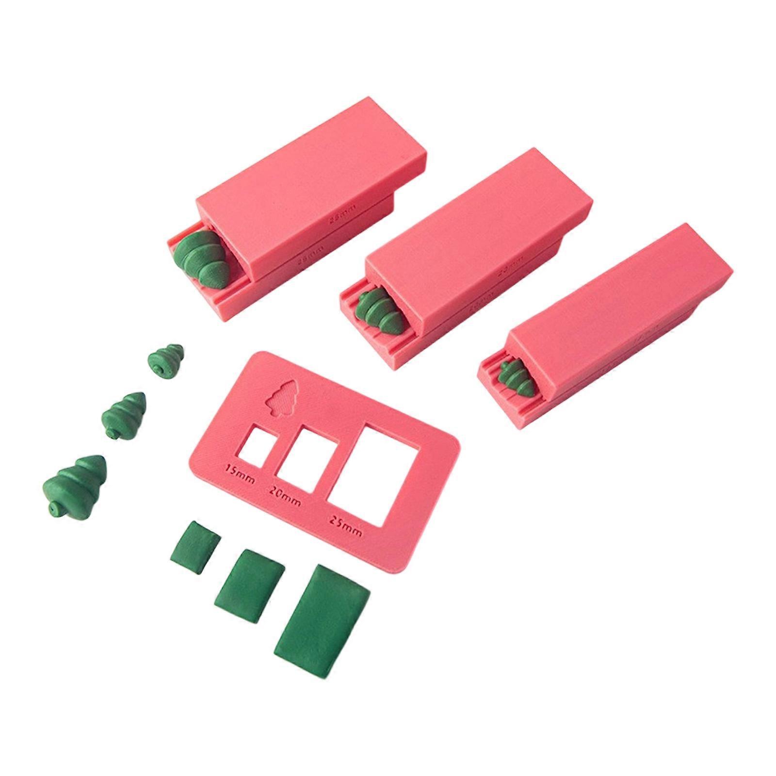 Christmas Tree Shaped Clay Bead Rollers for Handcraft Jewelry Projects With Sturdy Polylactic Acid Materials  Red