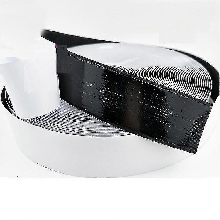 54yard Black Tape Roll With Adhesive Cut Strips Sticky Back Hook And Loop Fasteners