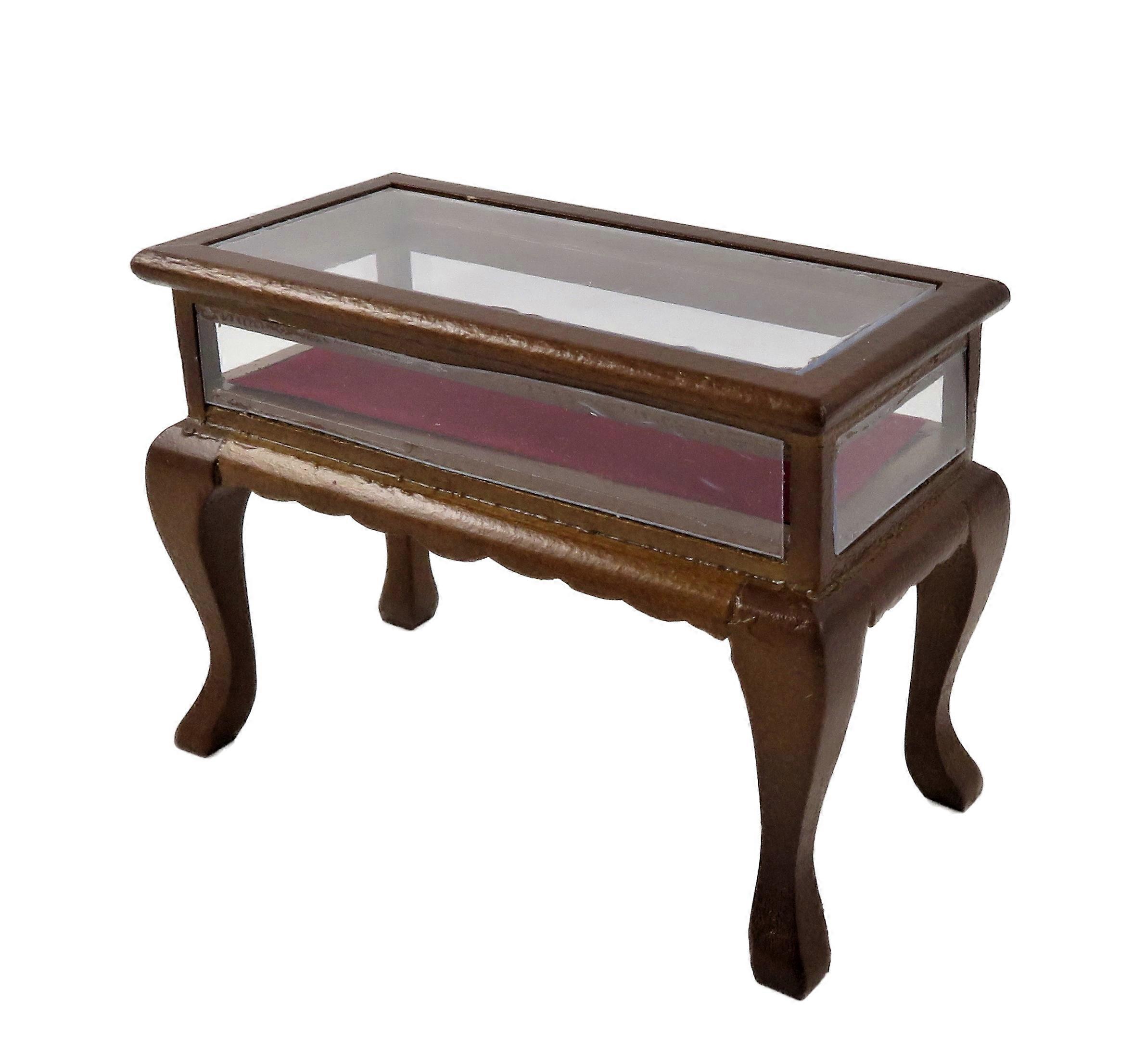 Dolls House Walnut Display Counter Table Shop Fitting Store Furniture 1:12