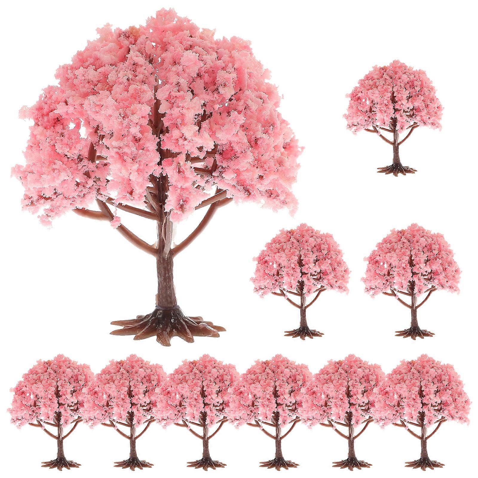 10pcs Miniature Tree 8cm Artificial Tree Prop False Plant Table Centerpiece