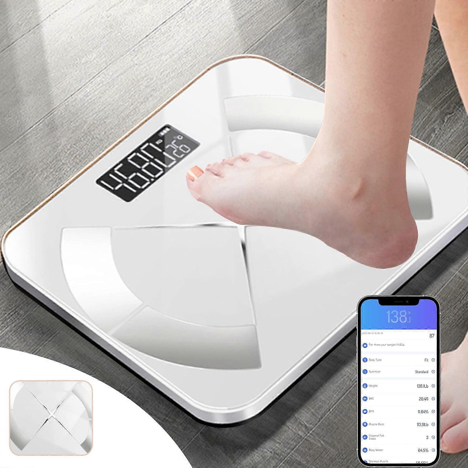 Kiplyki Smart Scale for Body Weight & Fat %, Compatible with Apple Health, Accurate Digital Bathroom Scale with Bluetooth