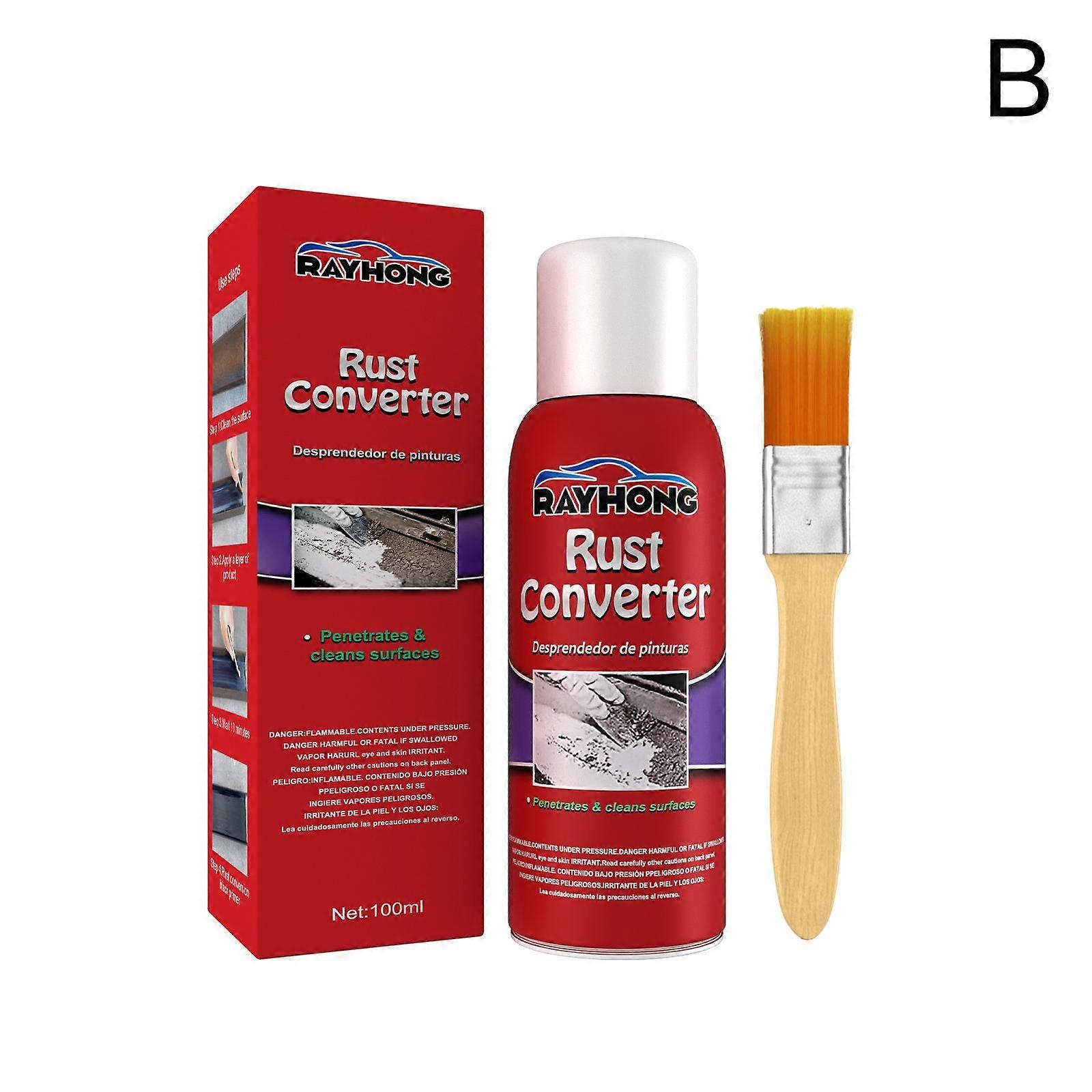 Chassis Rust Converter Stops Rust Instantly No Scraping Needed 20 Min Dry Time Black Protective Coating For Iron Metal Surfaces