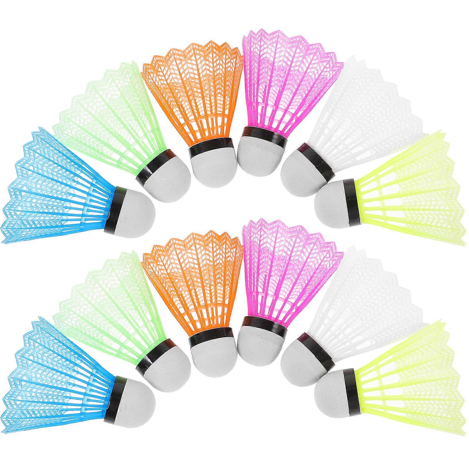 Sports Shuttlecocks Plastic Badminton Shuttlecocks for Party 24Pcs Assorted