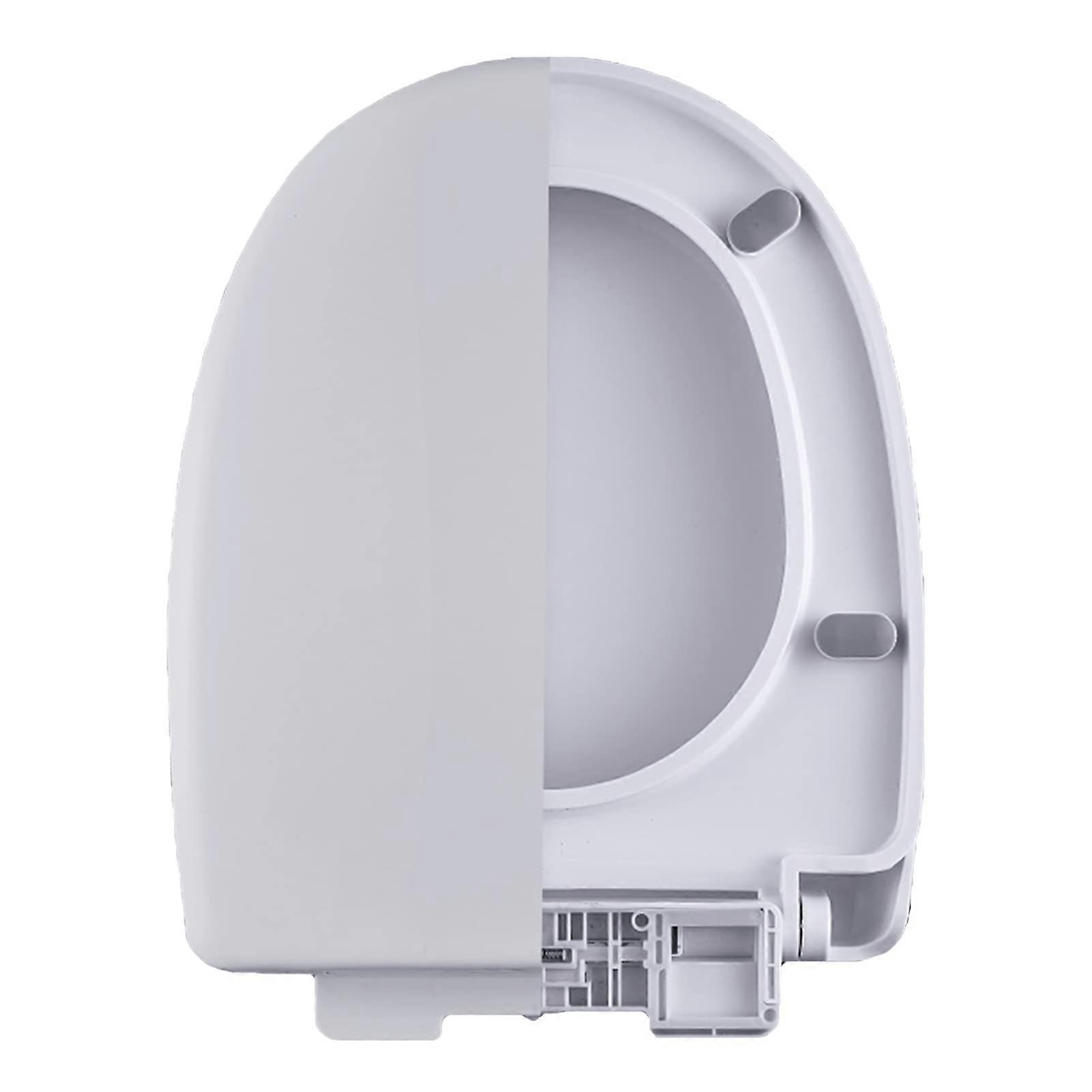 Quiet Close Oval Toilet Seat with Durable Hinges, Easy Clean and Tool Installation