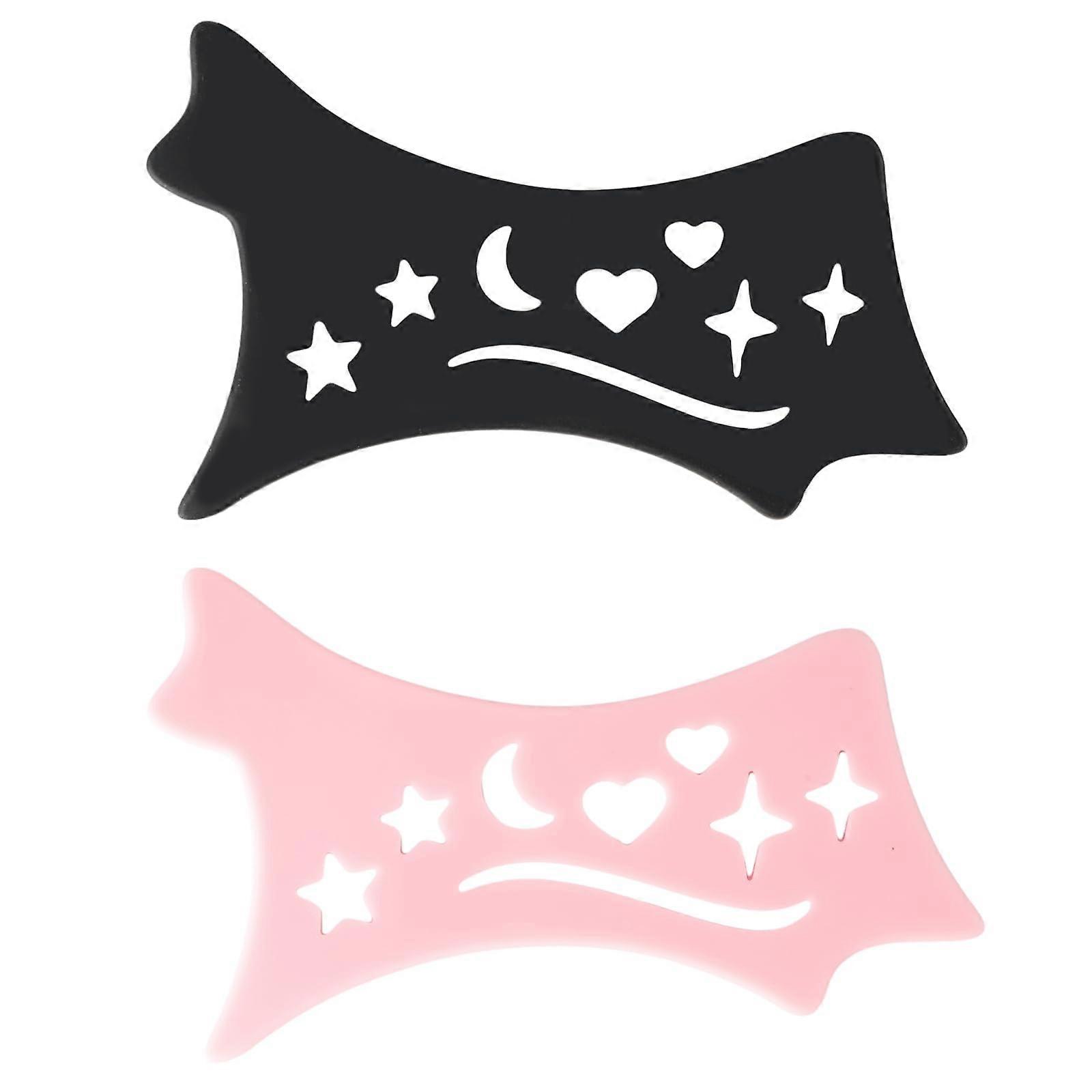 Reusable Silicone Eyeshadow Stencil for Beginners with Precision Curved Edge Eyeliner Guide, 2 PCS
