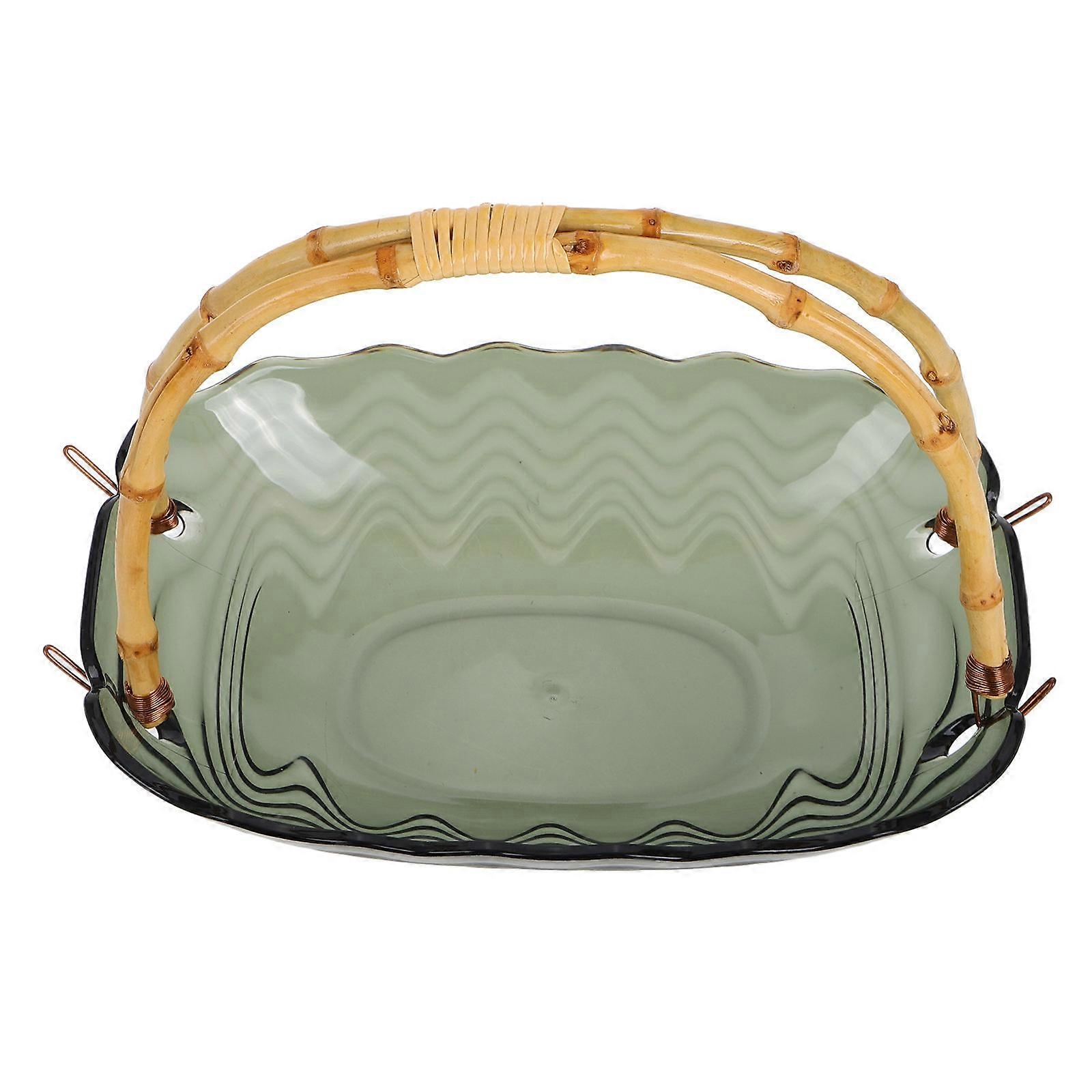 Fruit Plate Large Capacity Reusable Dish with Handle for Kitchen Use