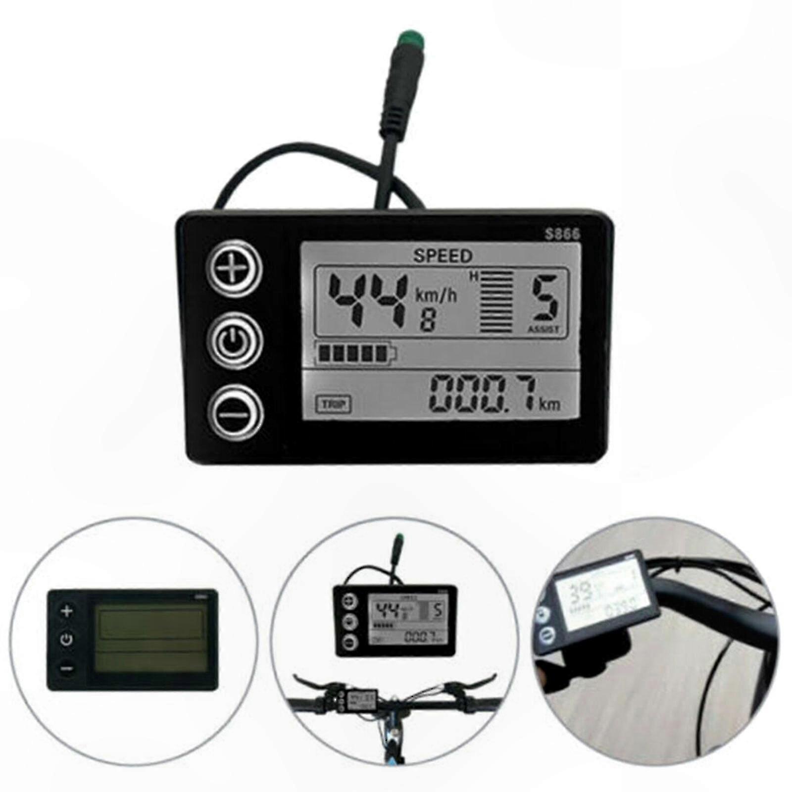 LCD Display Control Panel for Electric Bikes and Scooters, 24-48V-Compatible Meter with Advanced Features