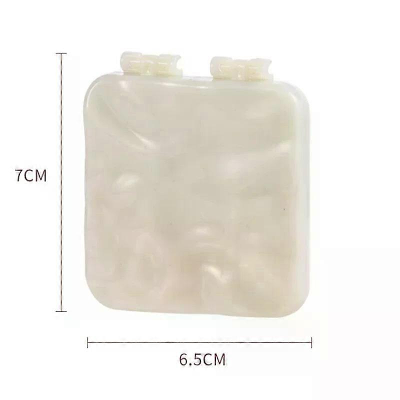 Foldable Plating Makeup Mirror Mini Square Makeup Vanity Portable Hand Mirrors Double-sided Compact Pocket Mirror