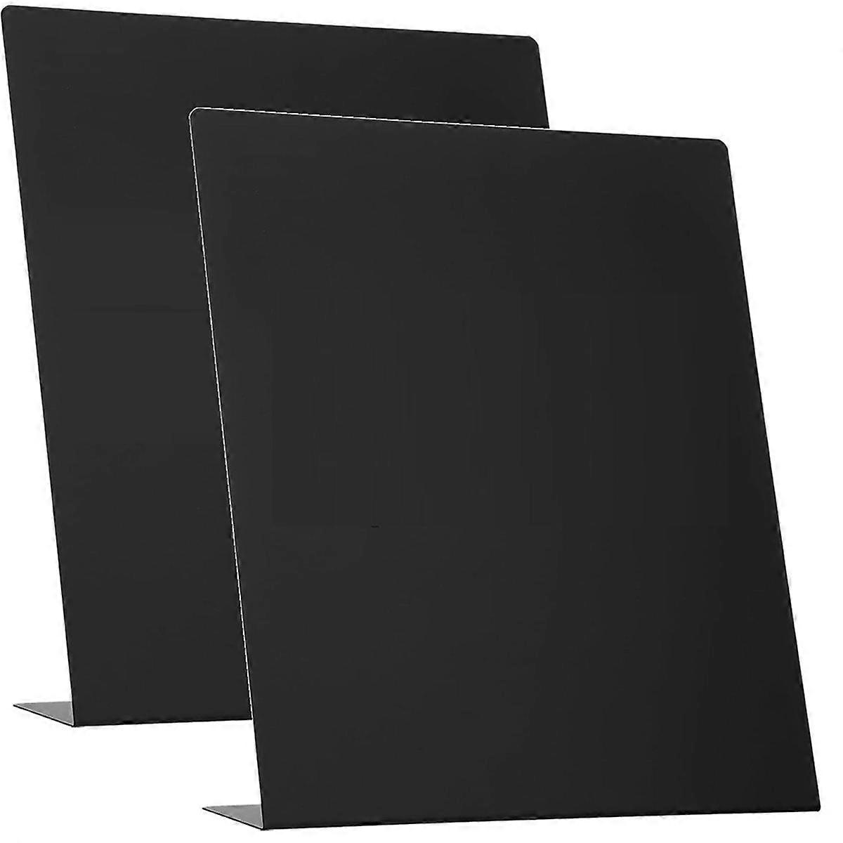 Magnetic Bulletin Board with Easel Stand Mini Black Magnet Metal Tabletop Memo Display Board for Bac