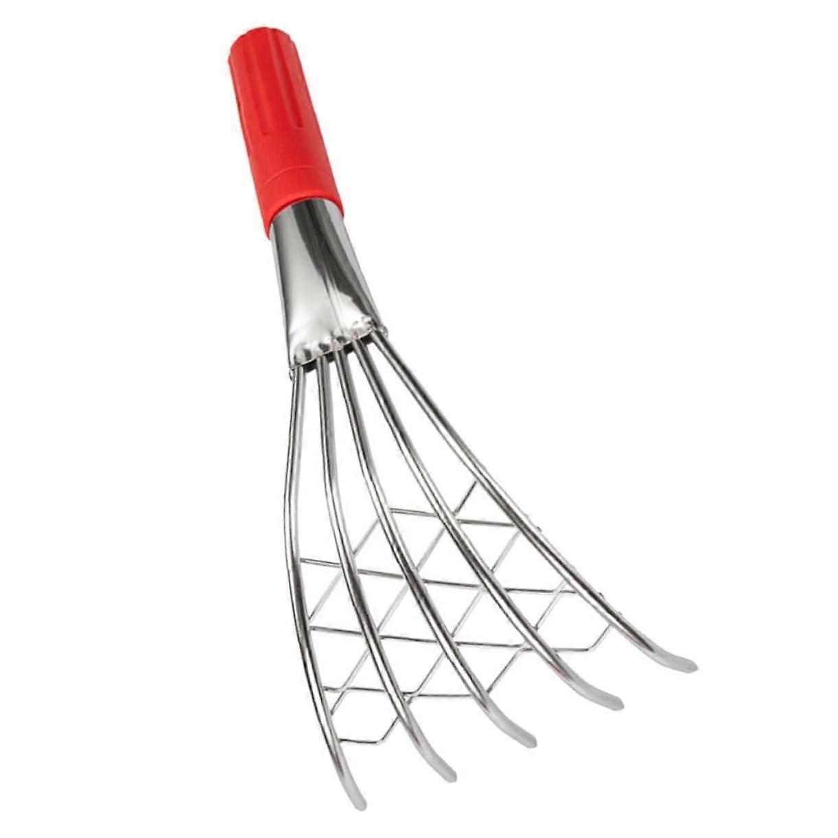 Ergonomic Long Handle Clam Rake with Sharp Pointed Claws for Beach Shellfish Digging