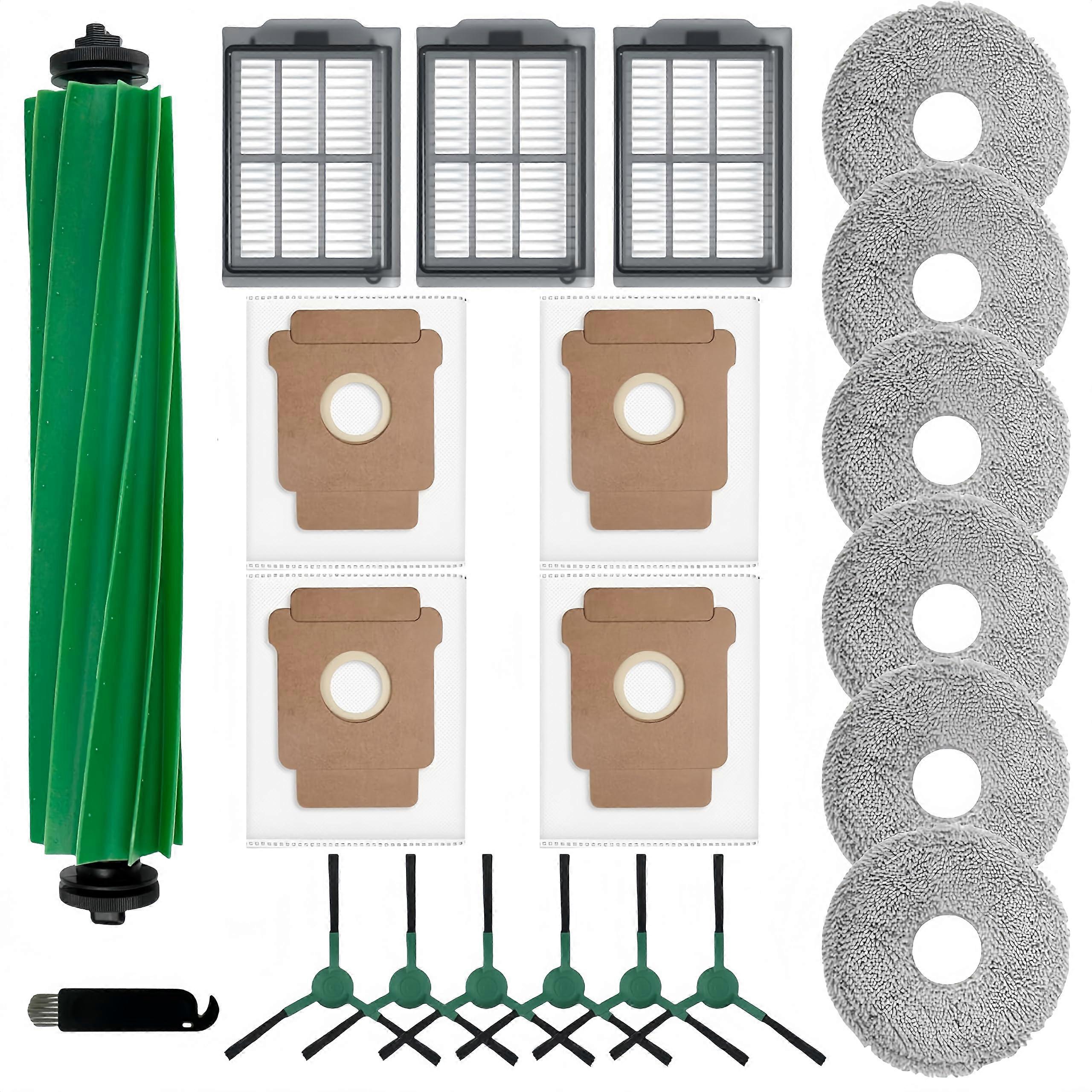 Replacement Parts Kit for Roomba Plus 405 and 505 Combo with HEPA Filters Dust Bags Brushes Cloths