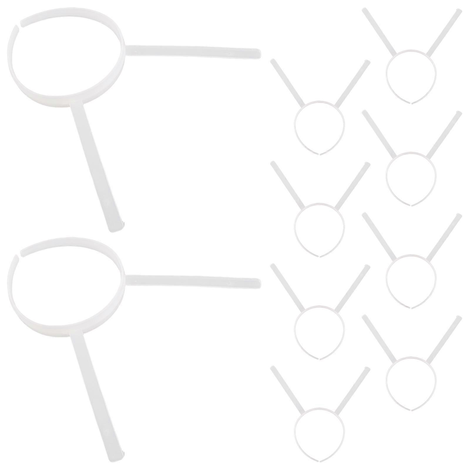 Plastic Headband Frame for DIY Decoration 10Pcs Transparent Set