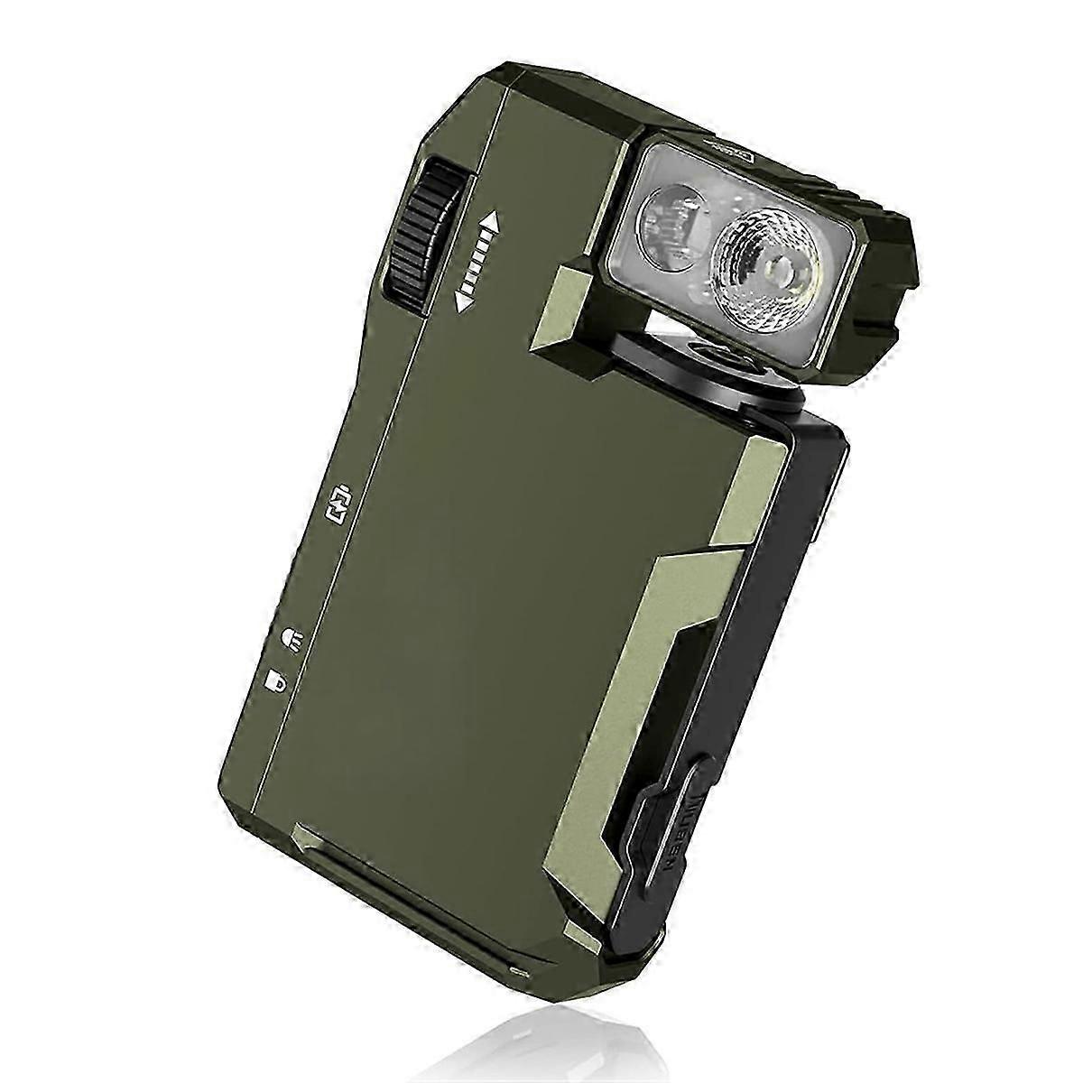 G5 Rechargeable Flashlight, 400 Lumens, Magnetic Mini Pocket-Sized Led Light with 180 Rotation RGB Dual Light