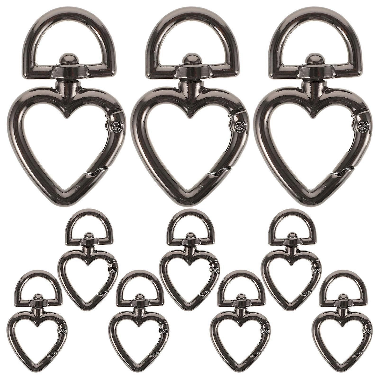Metal Rotating Buckle D Shaped Spring Clasp for Bag Use 10Pcs