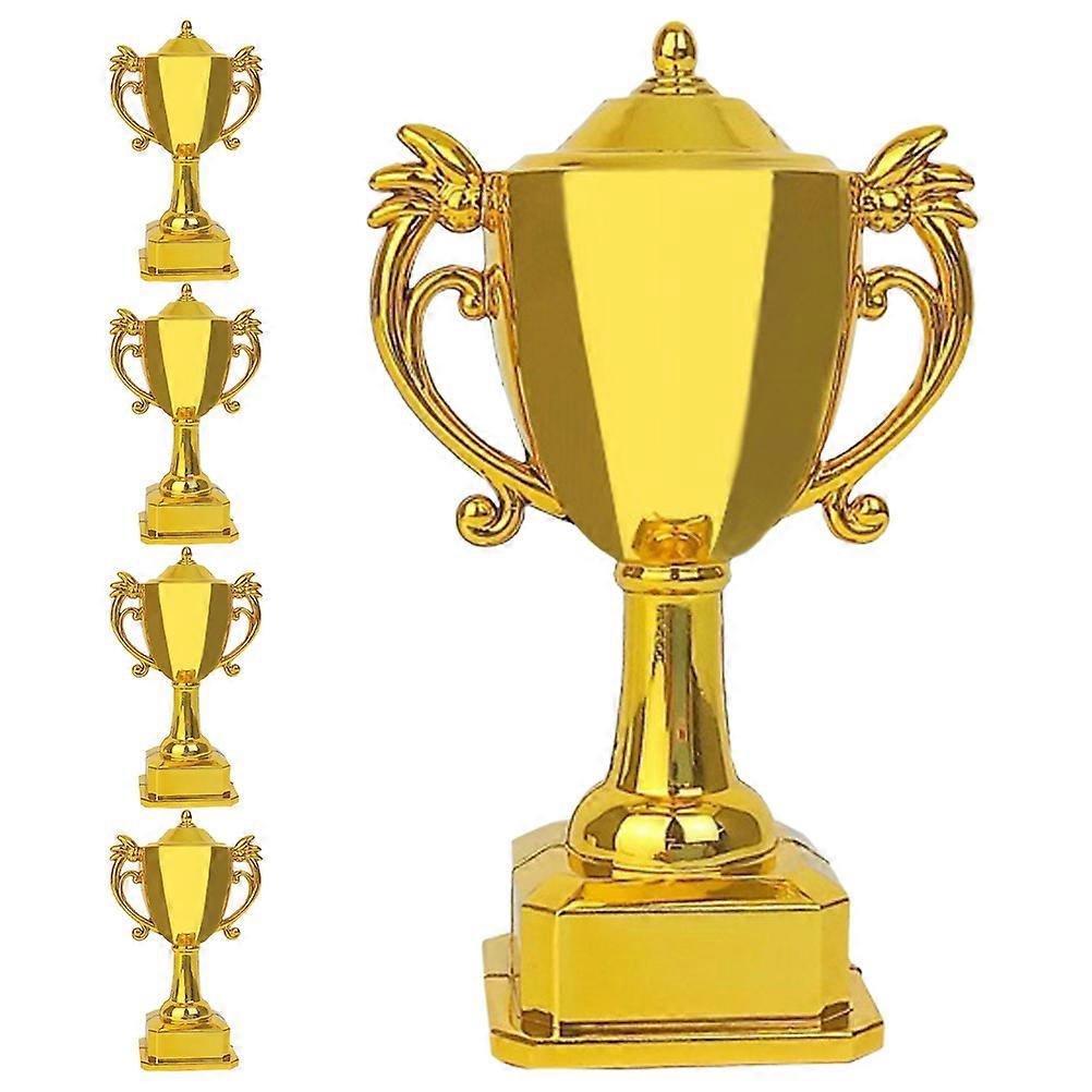 Golden Trophy Plastic Trophy Model Award Set 5Pcs Home Decoration