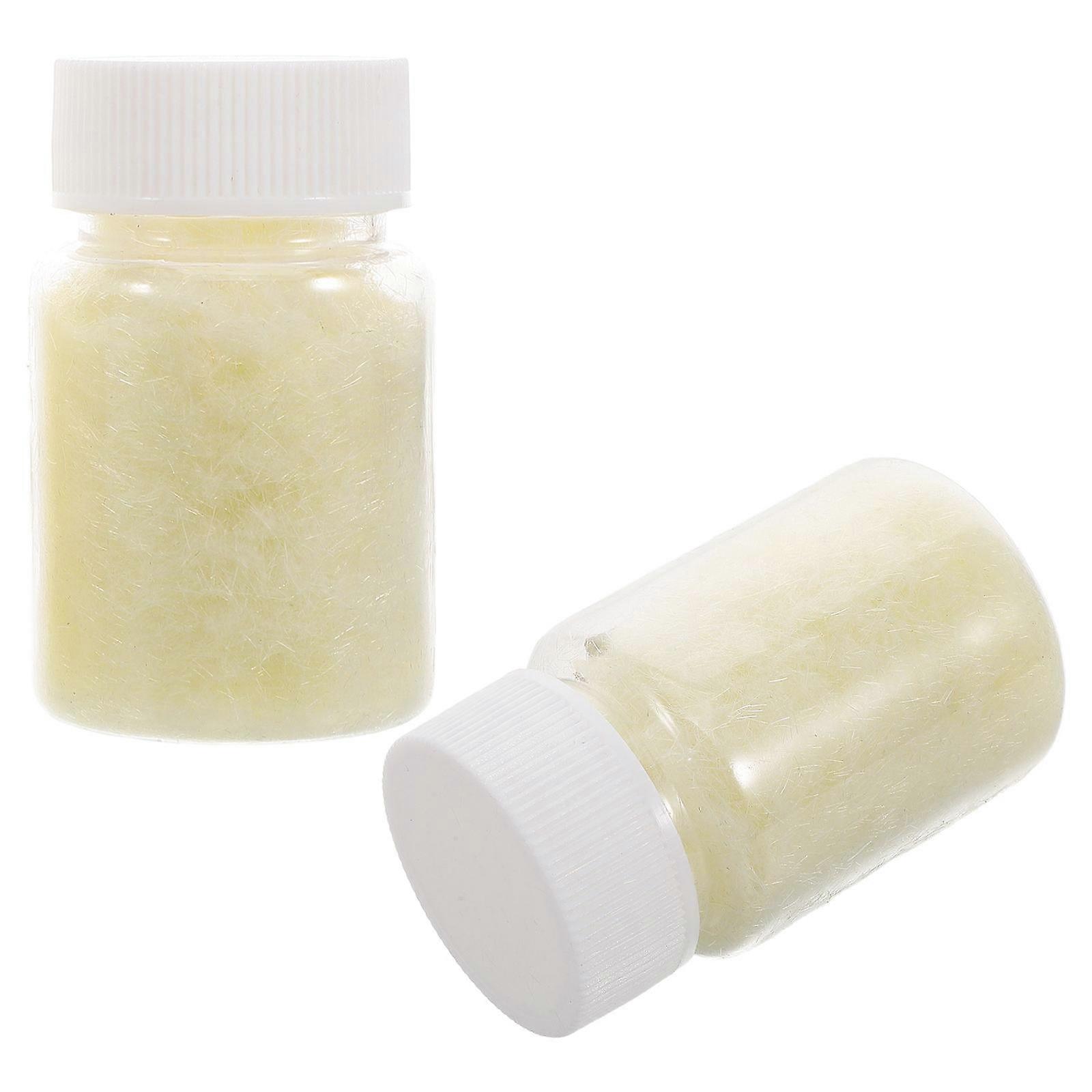 Light Yellow Flocking Powder for Handmade Crafts 3Mm 2 Bottle Pack