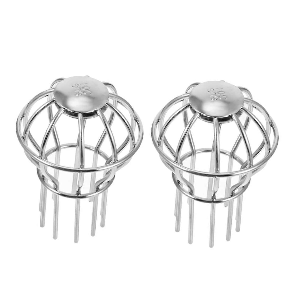 2pcs Stainless Steel Roof Gutter Guard Leaf Strainer for Clog Prevention and YearRound Protection