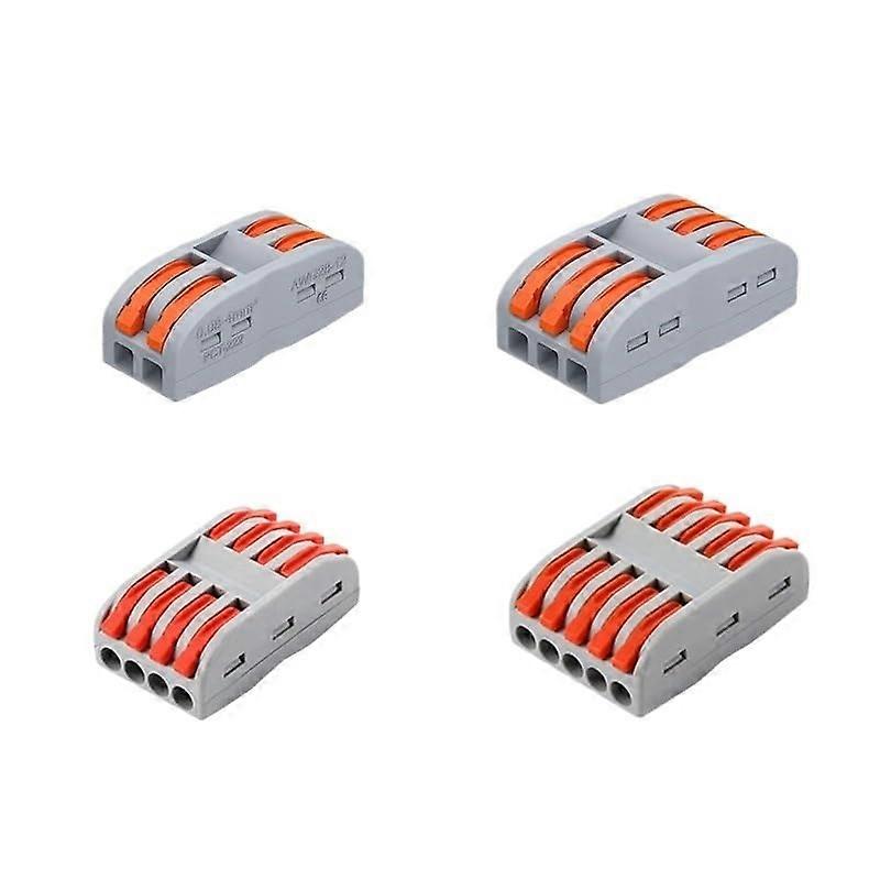 50pcs PCT223 Wire Connector Quick Splice 2In 2Out Secure Parallel Wiring Tool