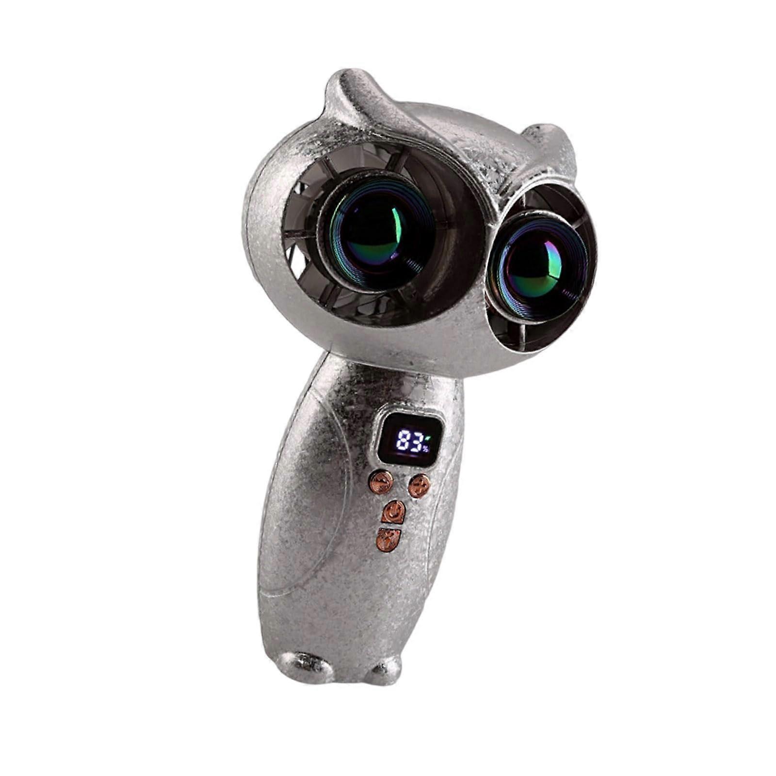 Portable Rechargeable Handheld Fan with 100Speed Airflow Control Digital Display for Home and Office Gray