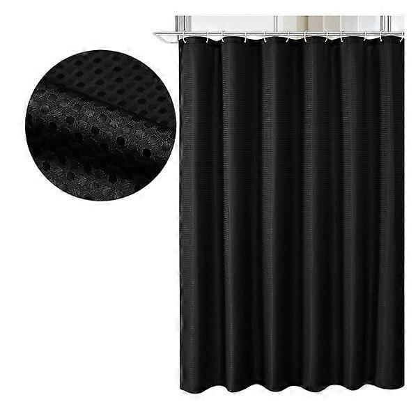 Waterproof Shower Curtain for Bathroom Black L