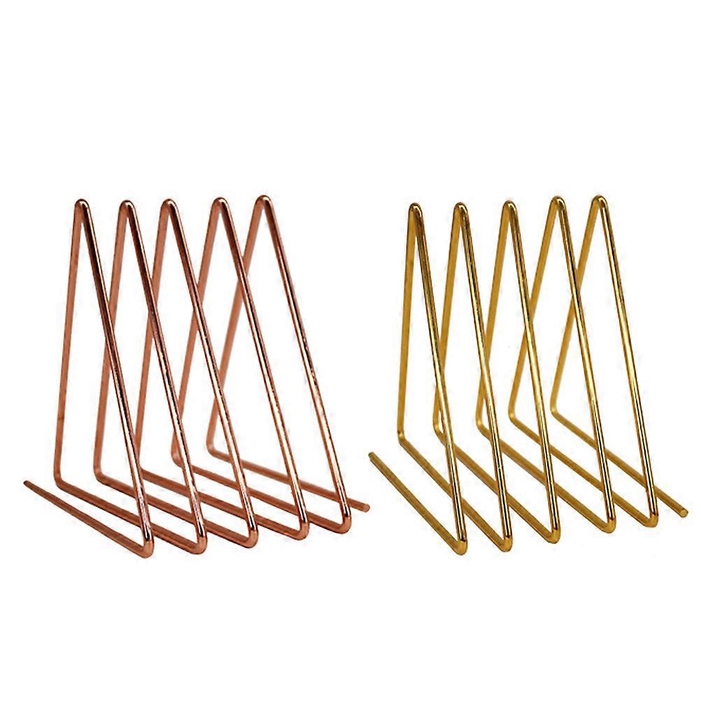 Desktop Book Shelf Book Holding Rack for 1Pcs Simple Triangular Iron Art