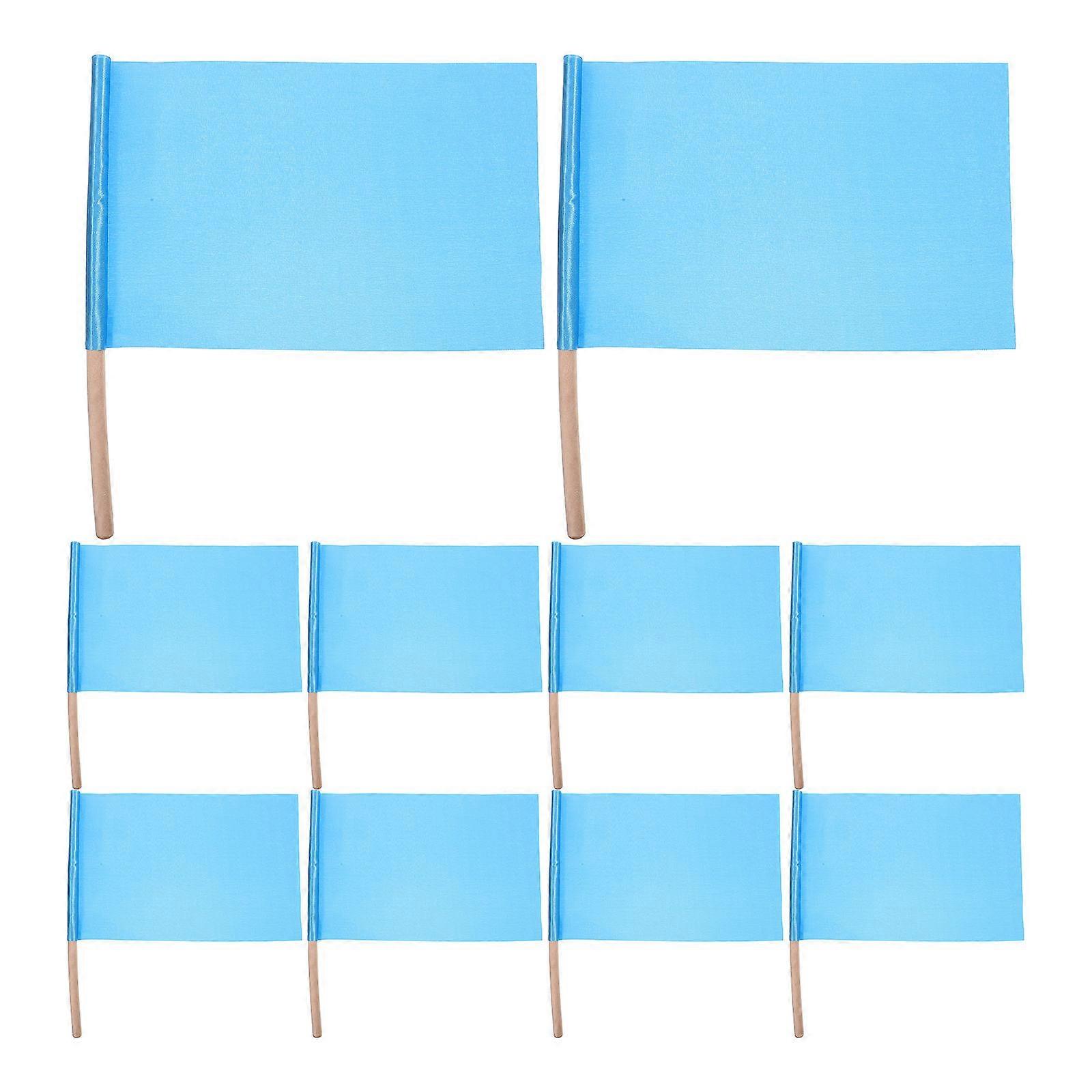 Small Solid Color Flags Parade Colored 10Pcs Hand Flags for Parties