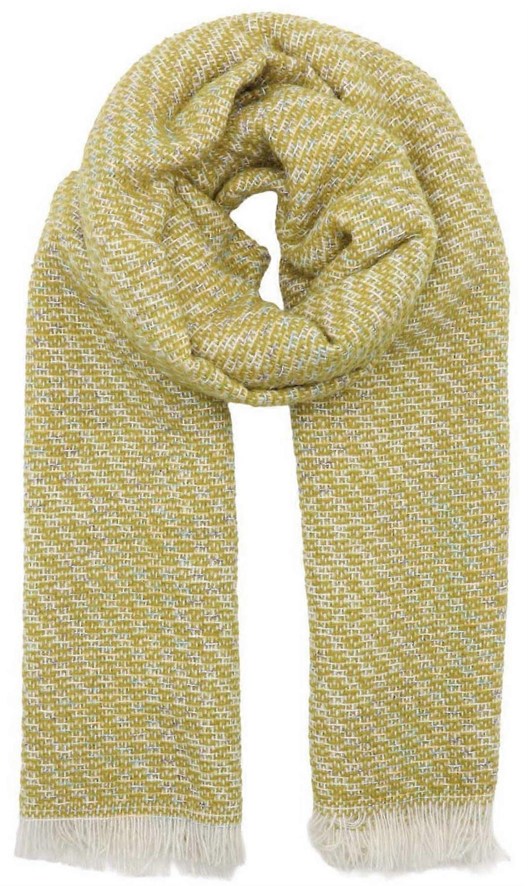 Zelly Dashed Line Winter Weight Print Scarf - Green
