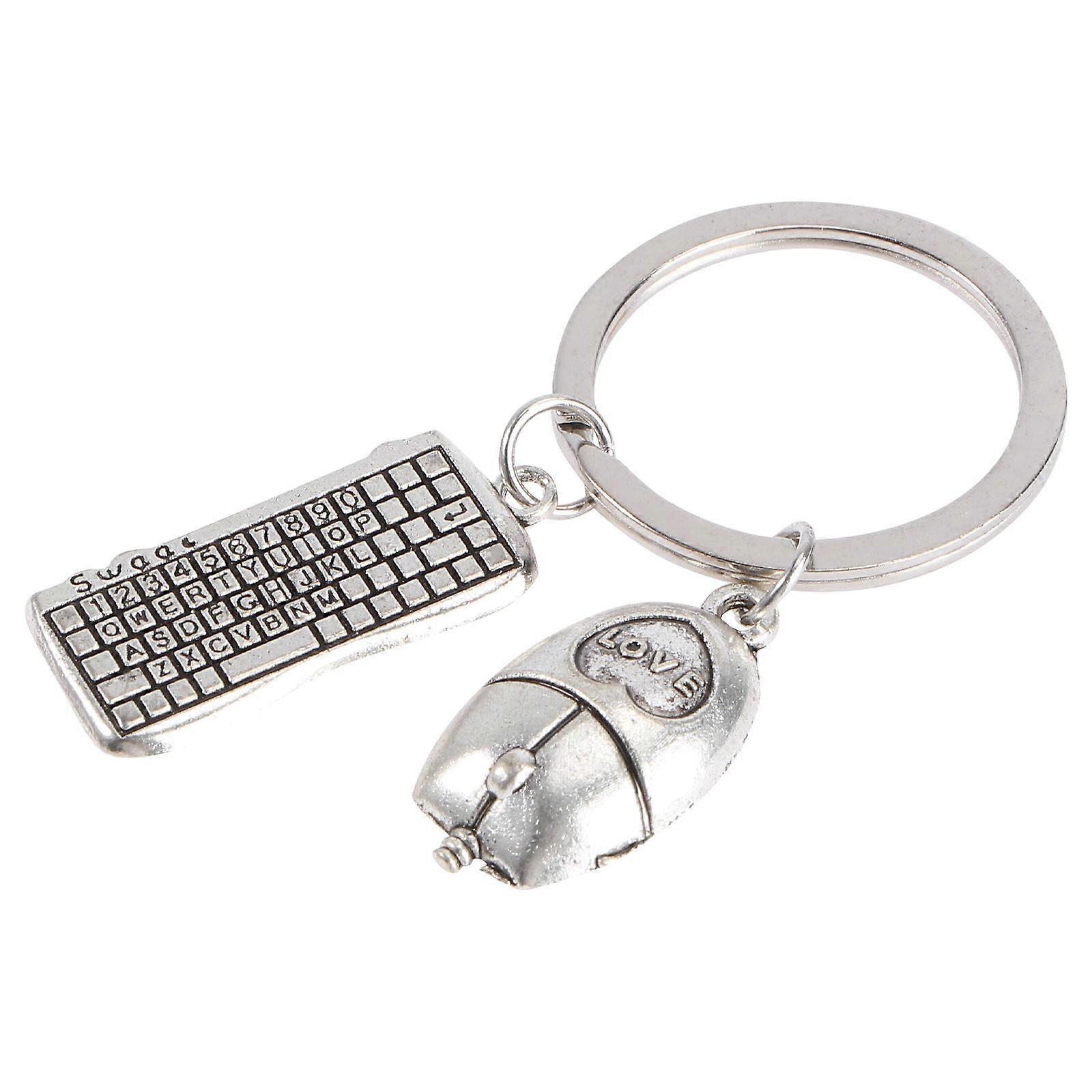 Keychain Diy Pendant Silver 4x2cm Fine Polishing Workmanship Creative Gift 1Pcs