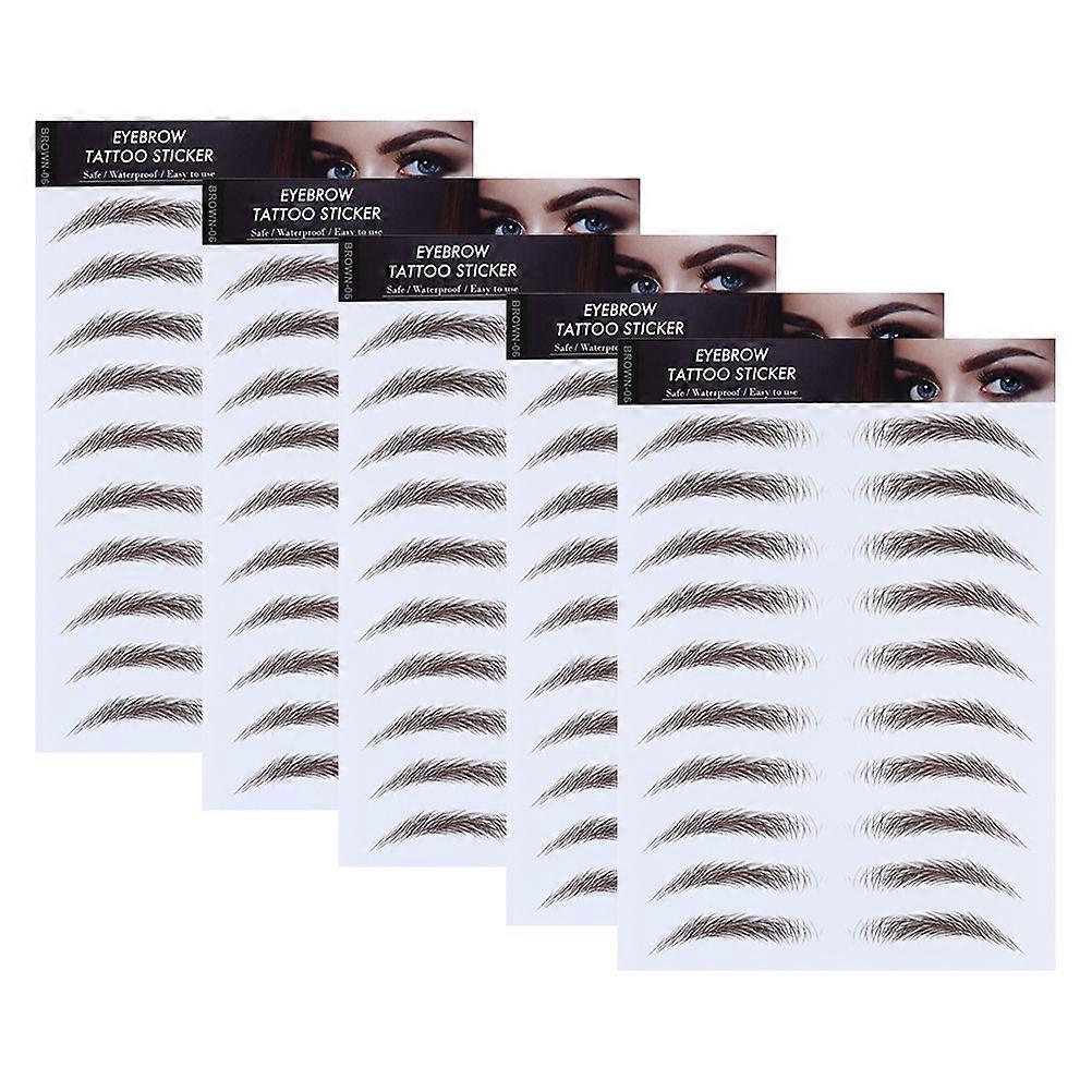 Eyebrow Transfer Stickers 6d Bionic Eyebrow for Makeup 5Pcs Set