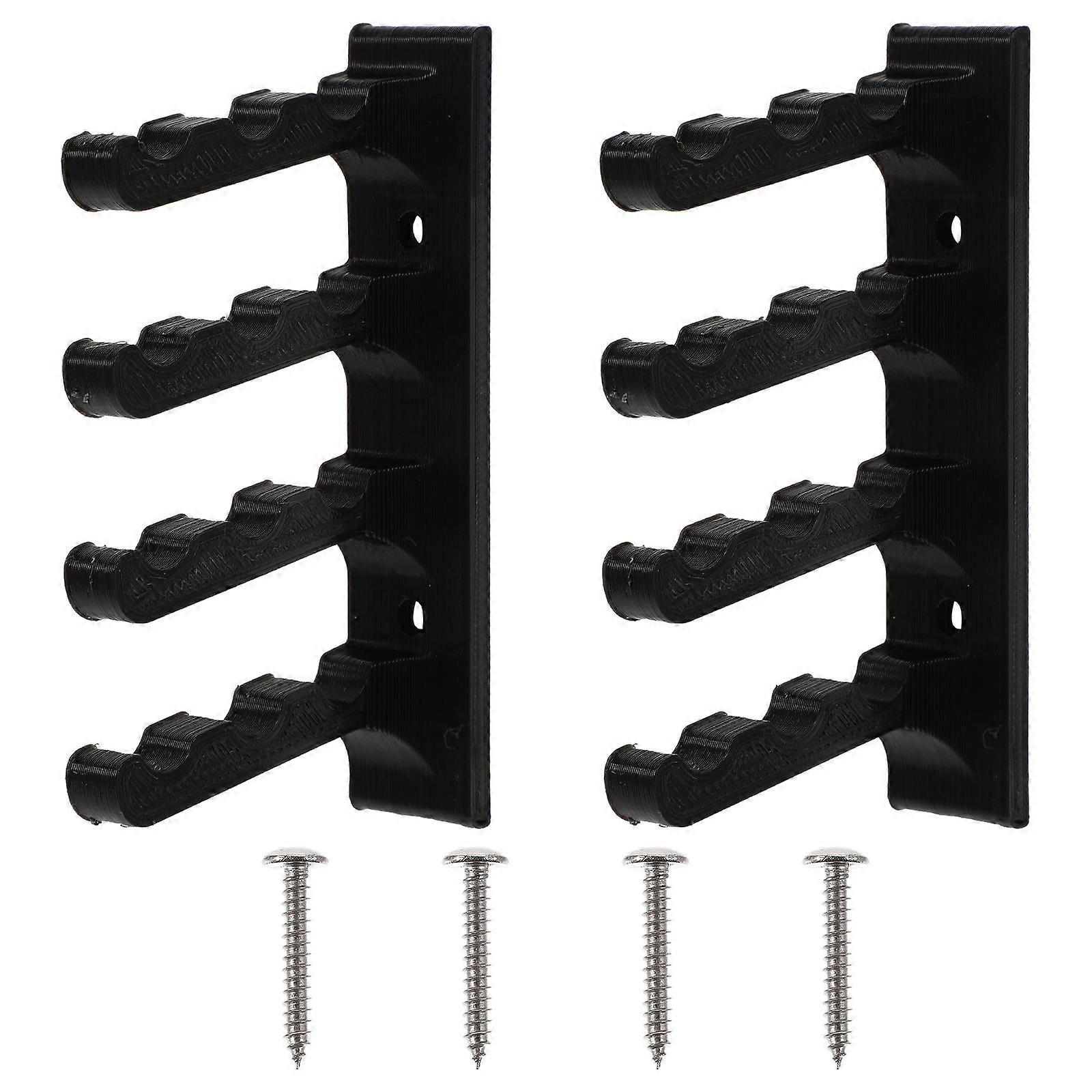 Hanger For Wall Storage Rack Black 10X5X2CM Sturdy Construction 2Set