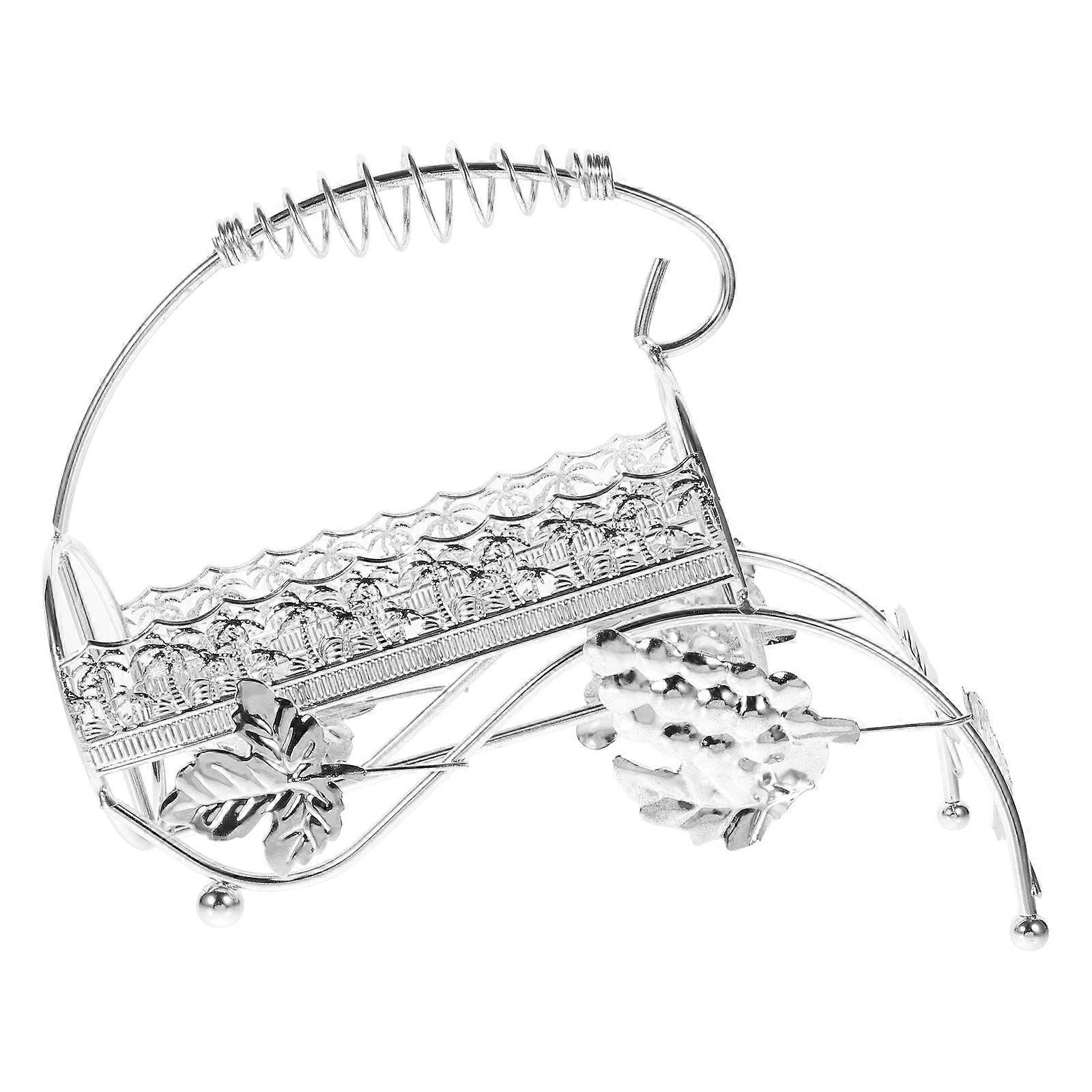 Red Rack Holder for Storage Silver Metal