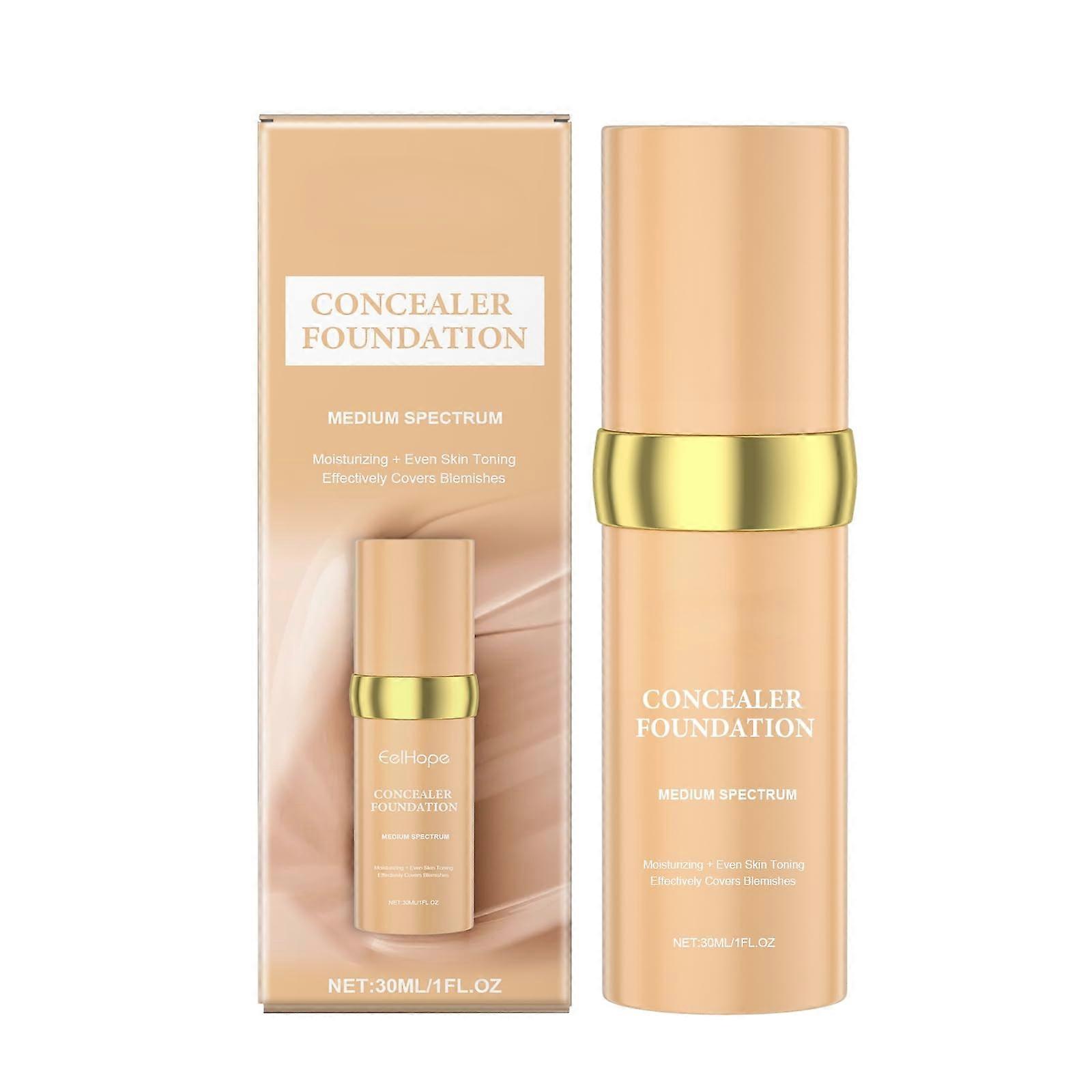 Waterproof Liquid Foundation and Concealer 3 in 1 SPF Full Coverage 24H Moisturizing 30ml