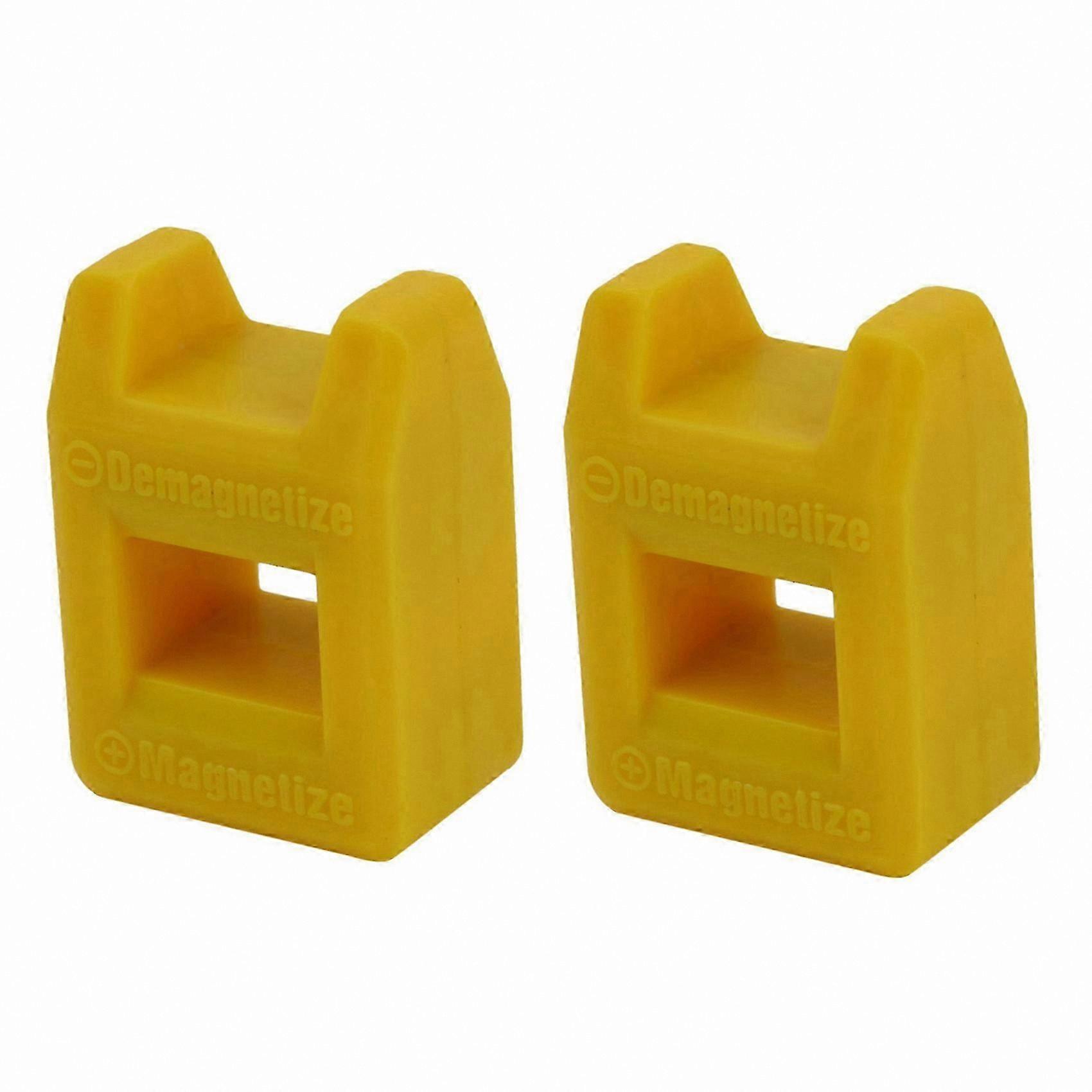 Yellow Magnetic Screwdriver Tool with Degaussing and Demagnetizing Function for Practical Use