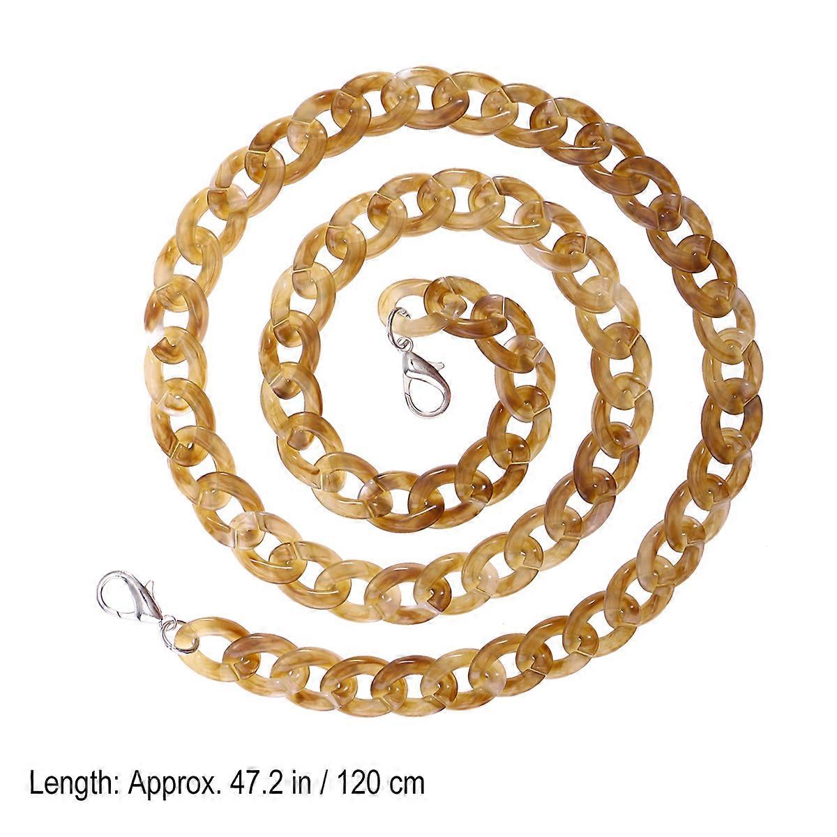 Bone Resin Chain Bag Strap for Replacement 120cm Length Yellow