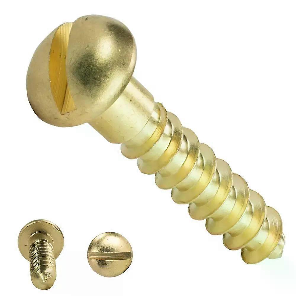 Solid Brass Round Head Wood Screws Slotted Drive Self Tapping Wood Working Tools Chipboard