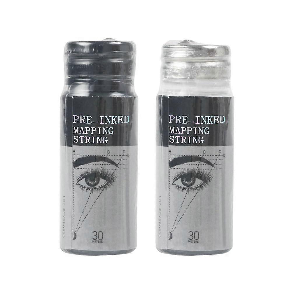 PreInked Eyebrow Mapping String 30M Black Thread for Microblading and Eyeliner Guide