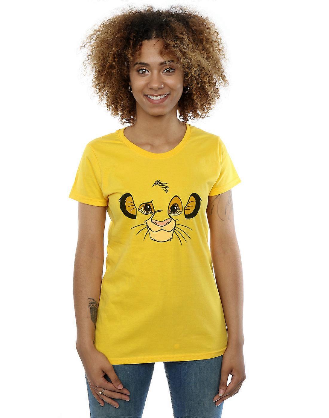 Disney Women's The Lion King Simba Face T-Shirt