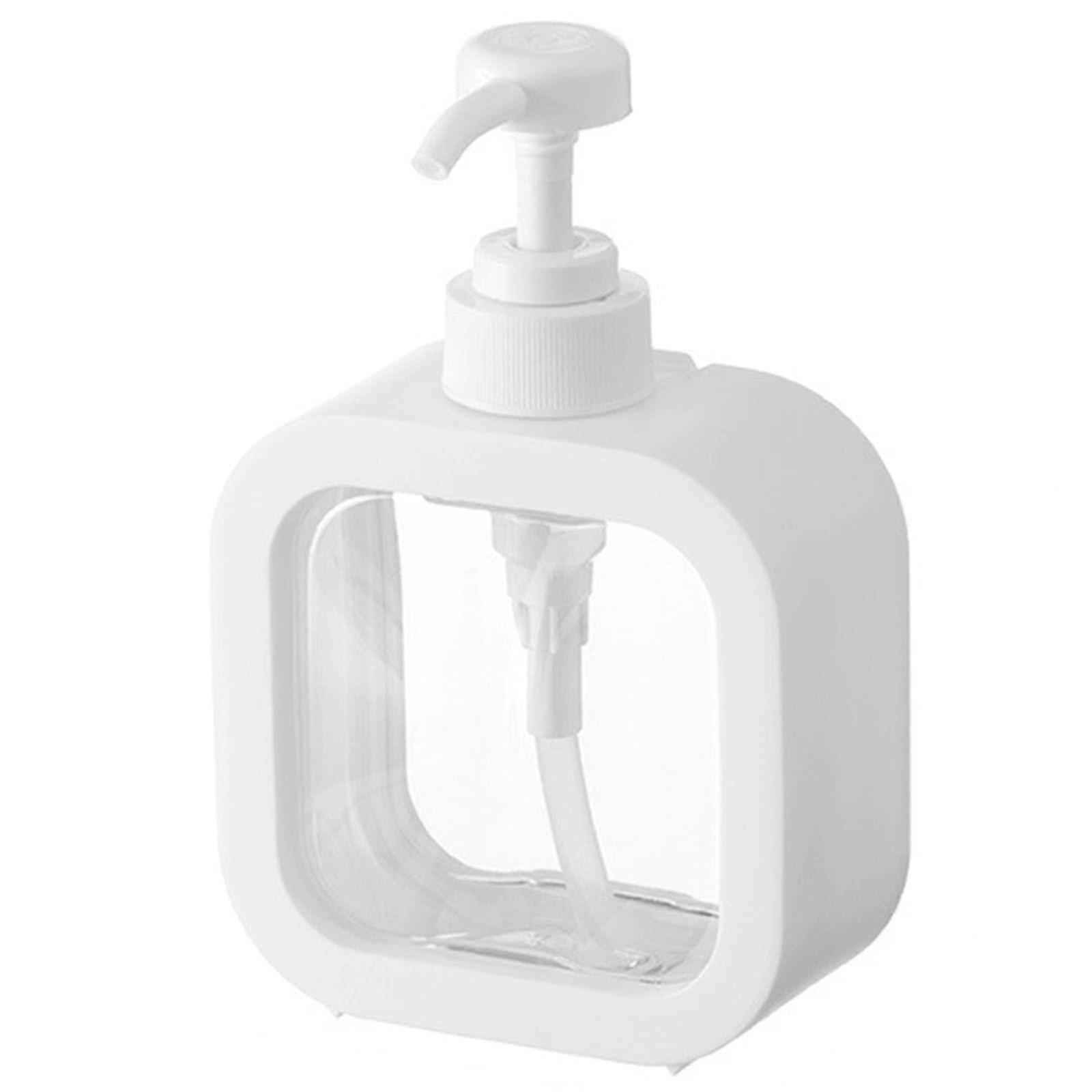 Clear Plastic Soap Dispenser Bottle with Easy Refill Pump for Bathroom and MultiPurpose Use