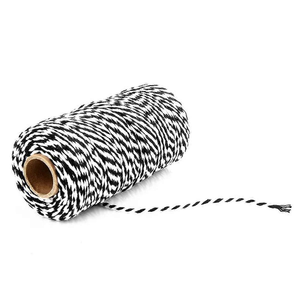 2mm Cotton Macrame Cord 100m Durable Waxed Thread for DIY Crafts, Leather Sewing, Bracelets