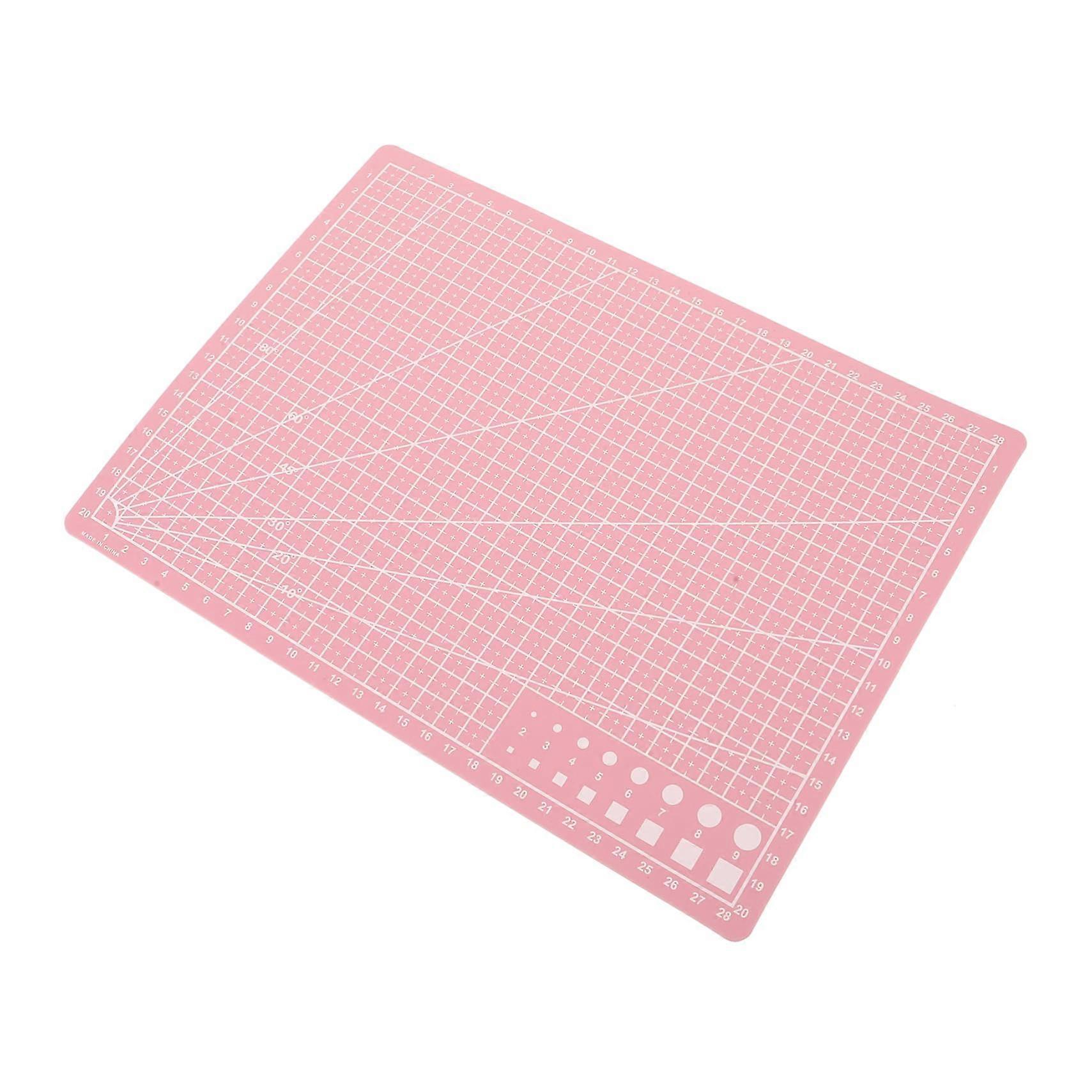 Double Sided Self Healing Cutting Mat for Crafts and DIY Projects with Non Slip Surface Pink