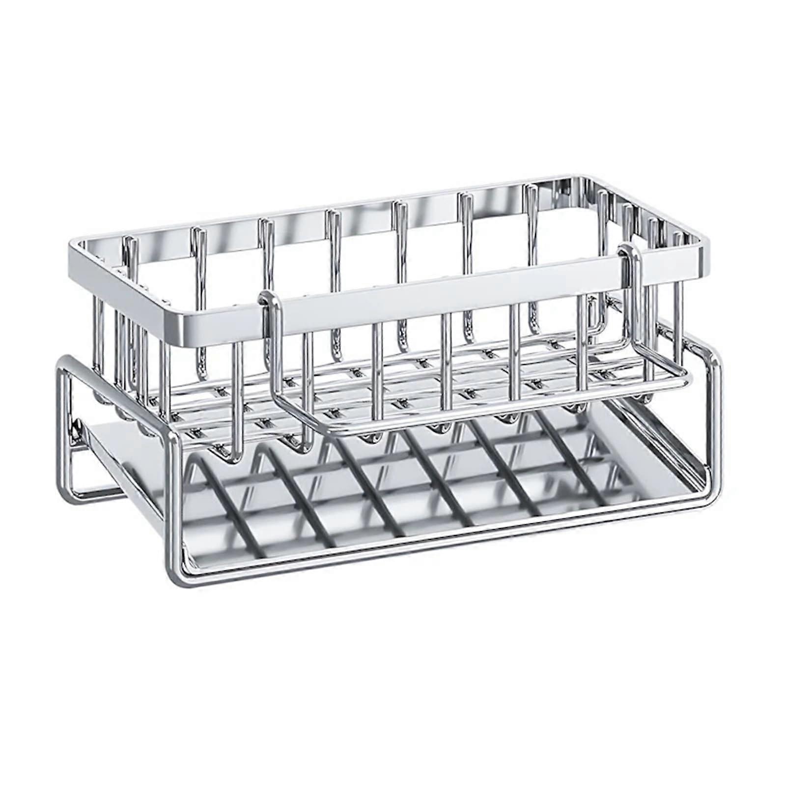 Dish Drying Rack Stainless Steel Over Sink Large Capacity Rust Resistant Nail  Installation