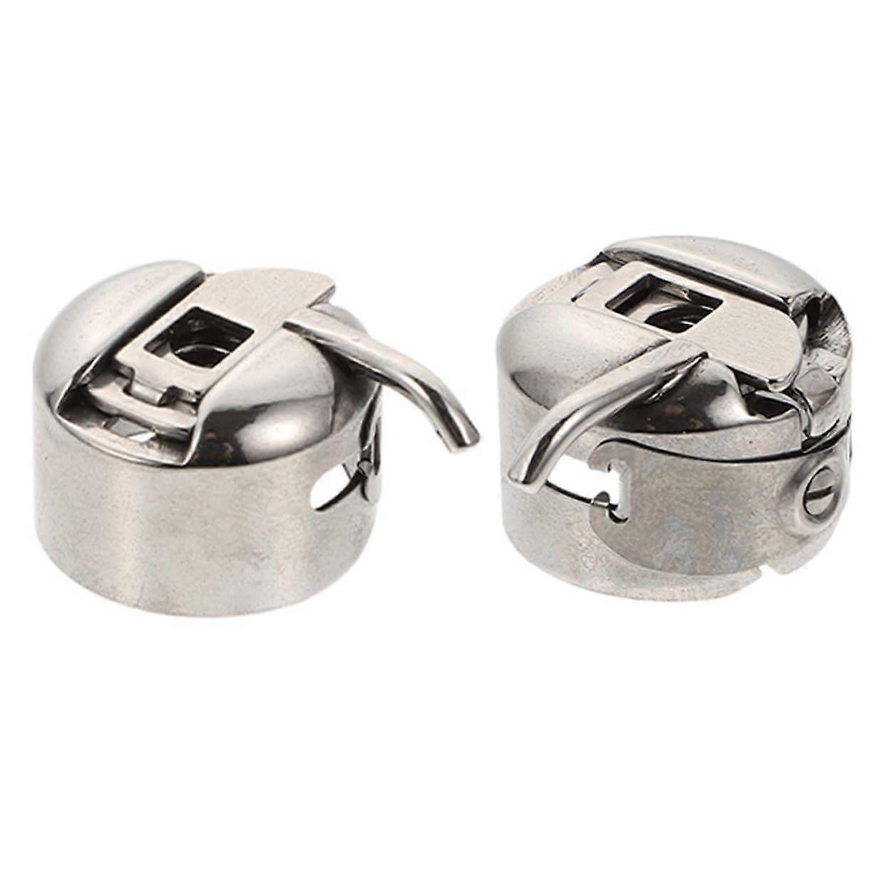 2pcs Industrial Sewing Machine Bobbin Case Set Stainless Steel Durable Quick Replacement