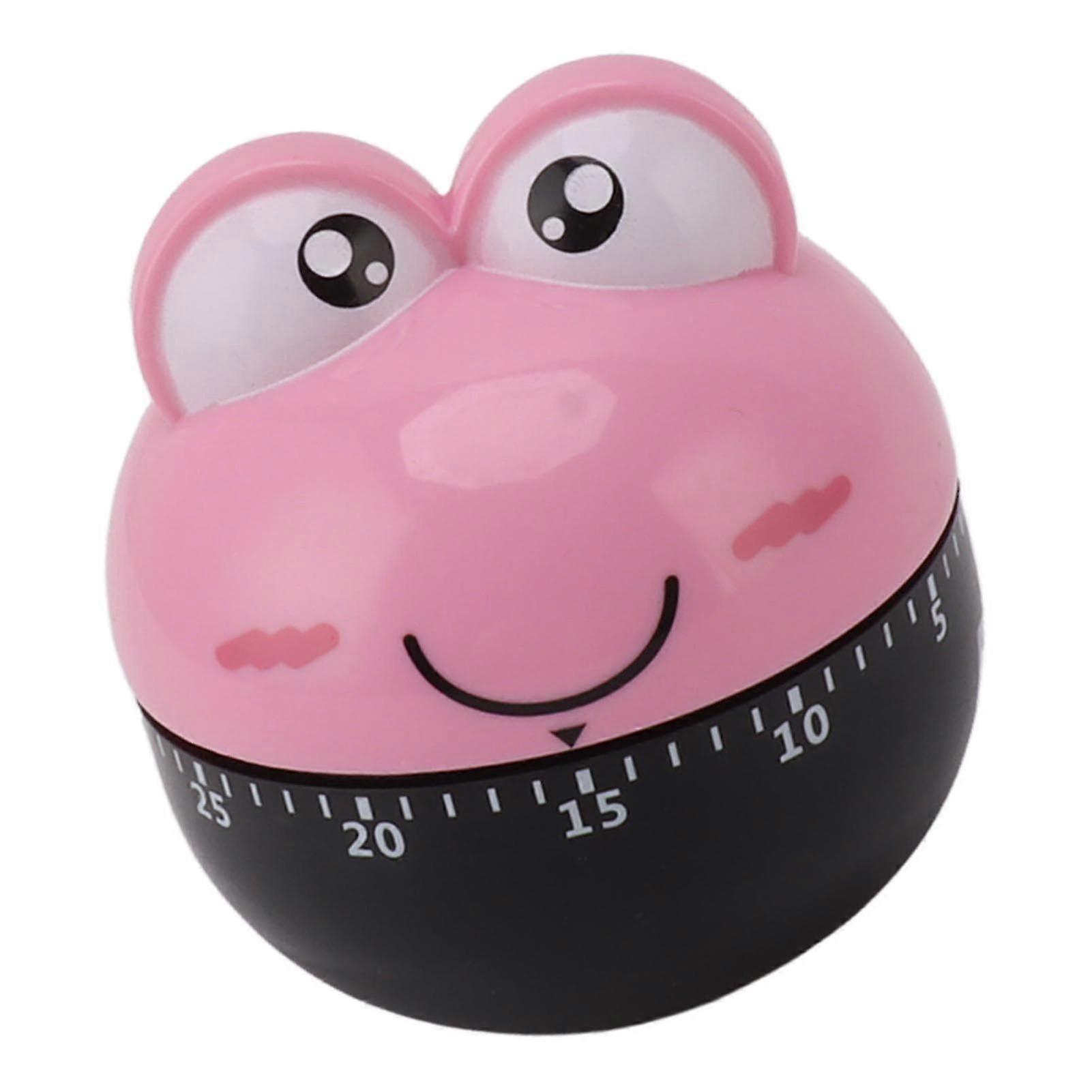 Pink Cartoon Machinery Timer High Accuracy Adjustable 60 Minutes Mechanical Kitchen Cooking Timer for Kitchen Study