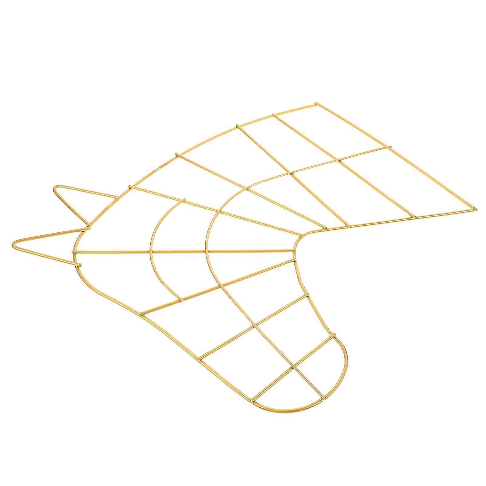 2 Pack Wreath Making Tool Iron Frame  Support Rings Horse Head Steel Wire Easter