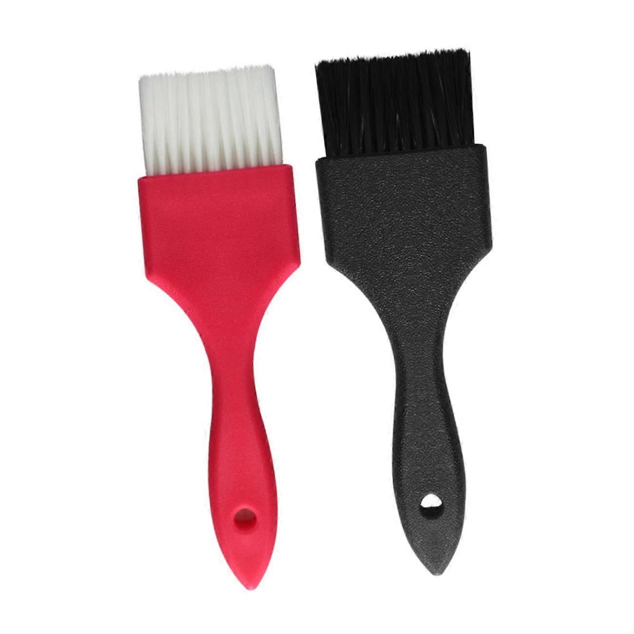 Professional Dual End Hair Dye Brush with Precision Root Application and Bright Red Handle
