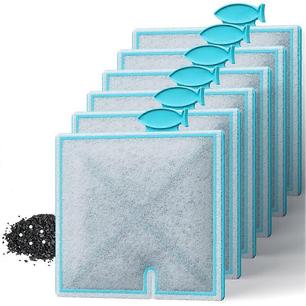 6Pcs Suitable for Aqueon Fish Tank Aquarium Filter Replacement Activated Carbon Filter Elements(M)