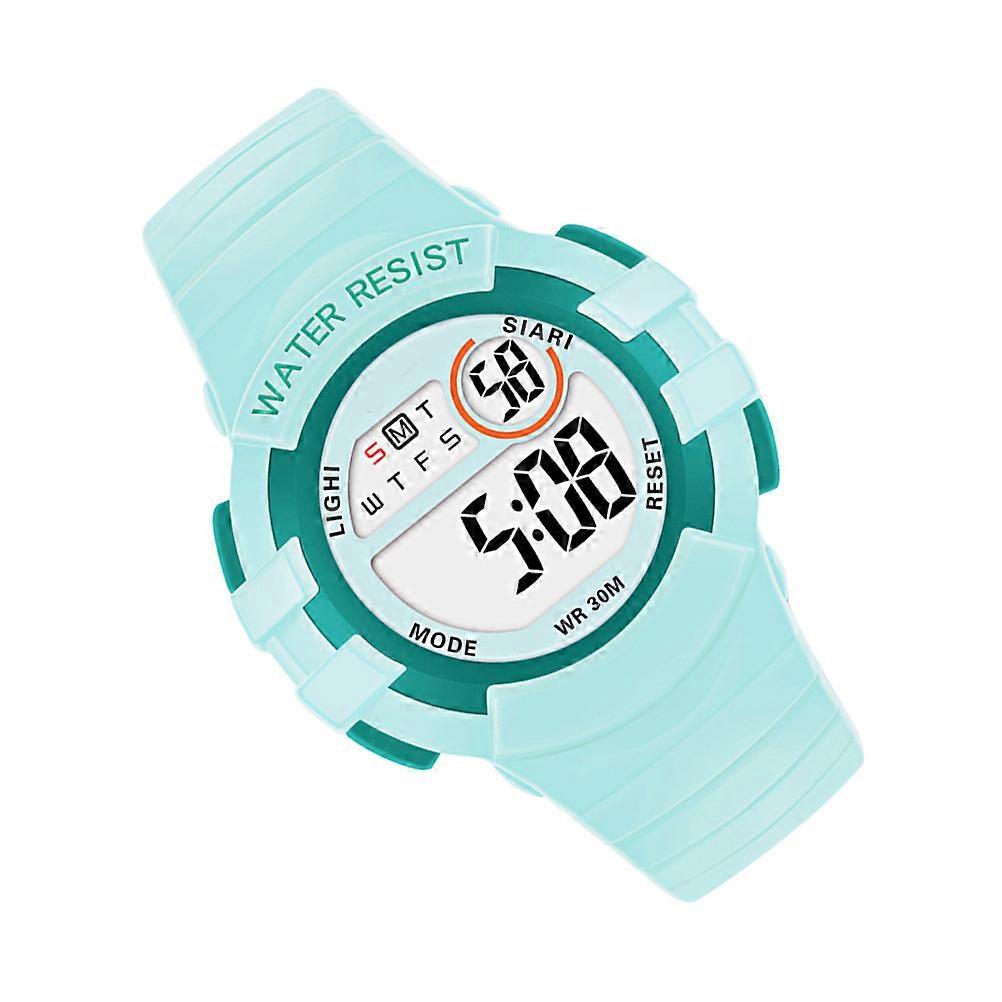 Children Watch Digital Wristwatch Waterproof Function Sky-Blue Shell