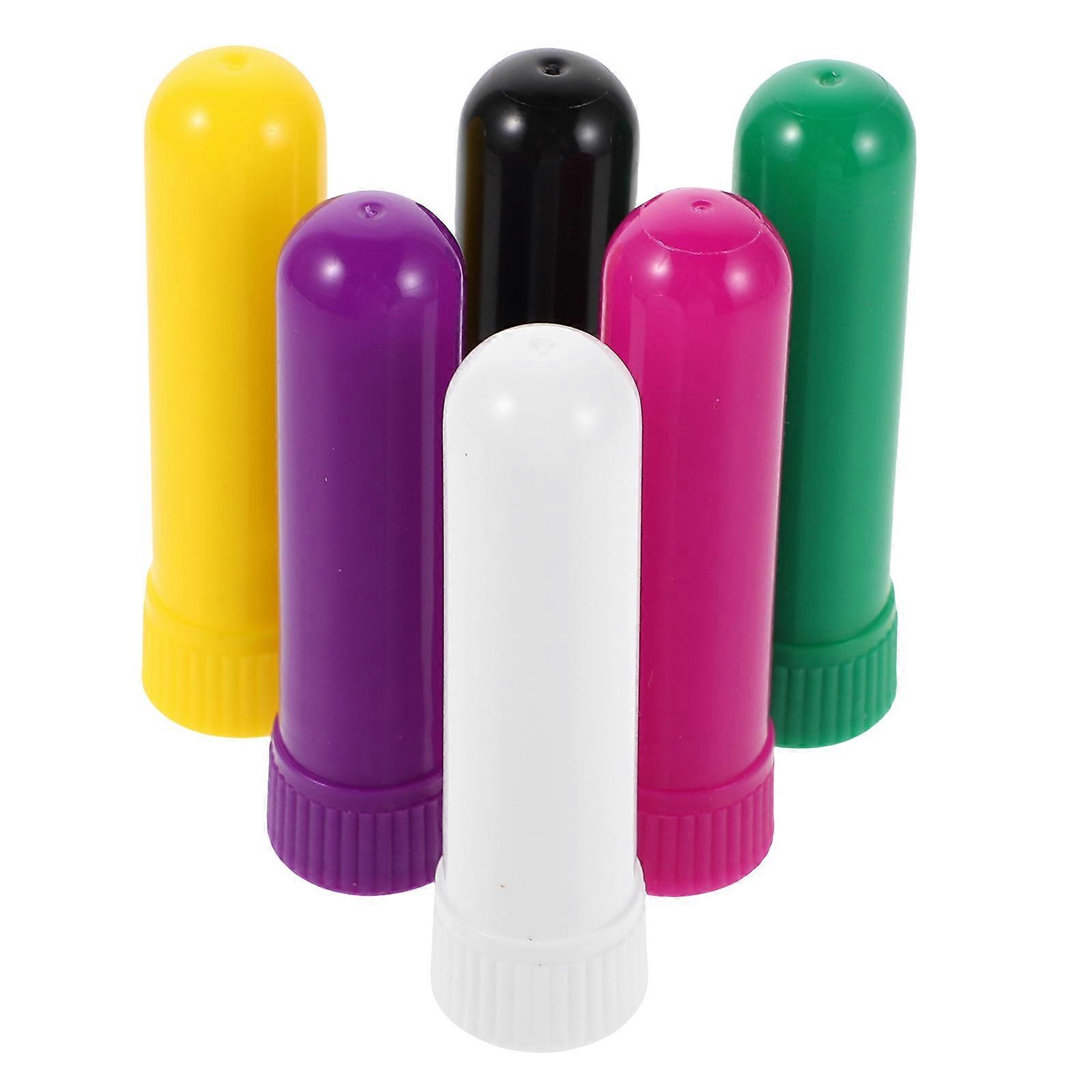 Refillable Aromatherapy Tube Essential Oil Nasal Sticks 6Pcs Pack